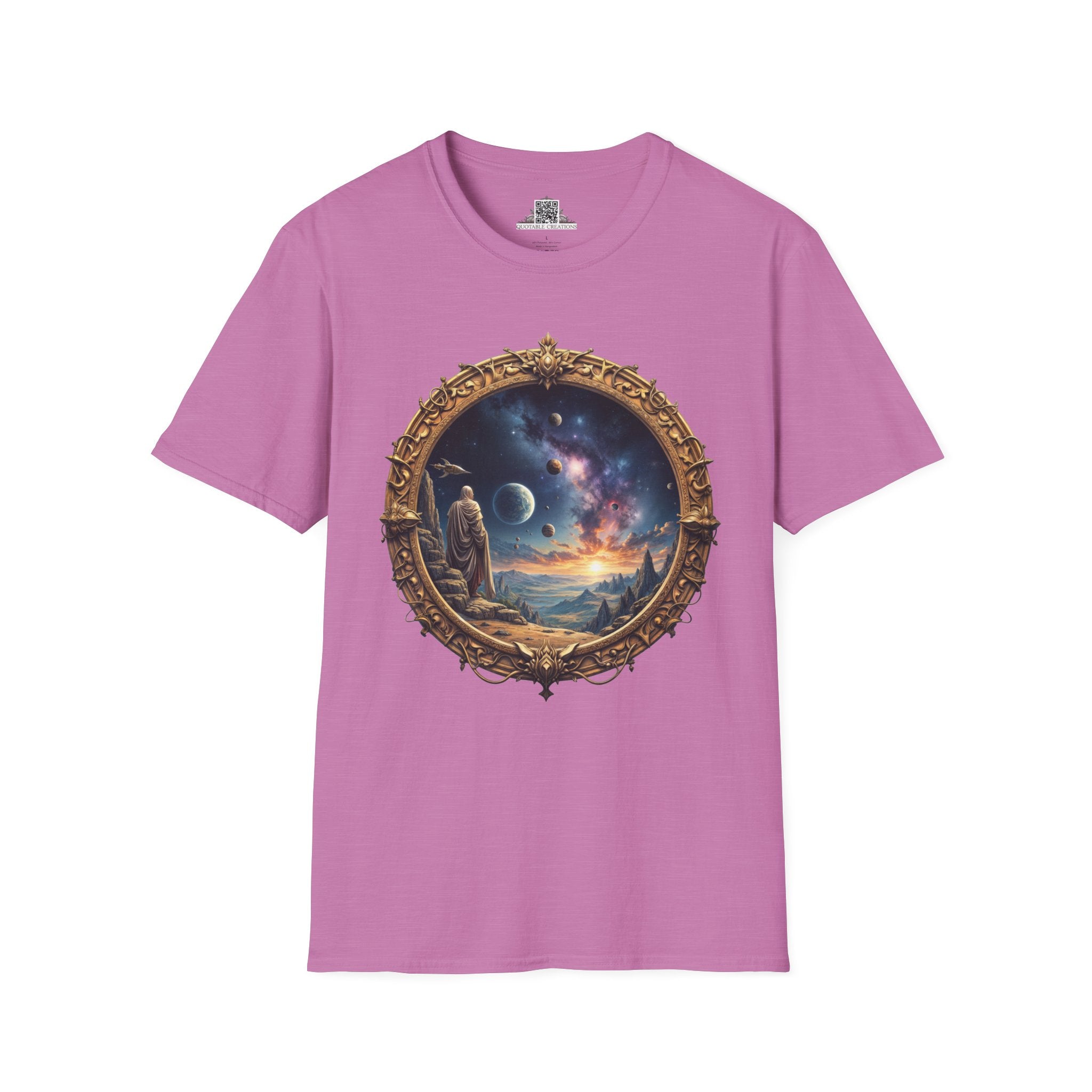 Printify T-Shirt S / Heather Radiant Orchid They Exist UFO & Cosmic - T-Shirt