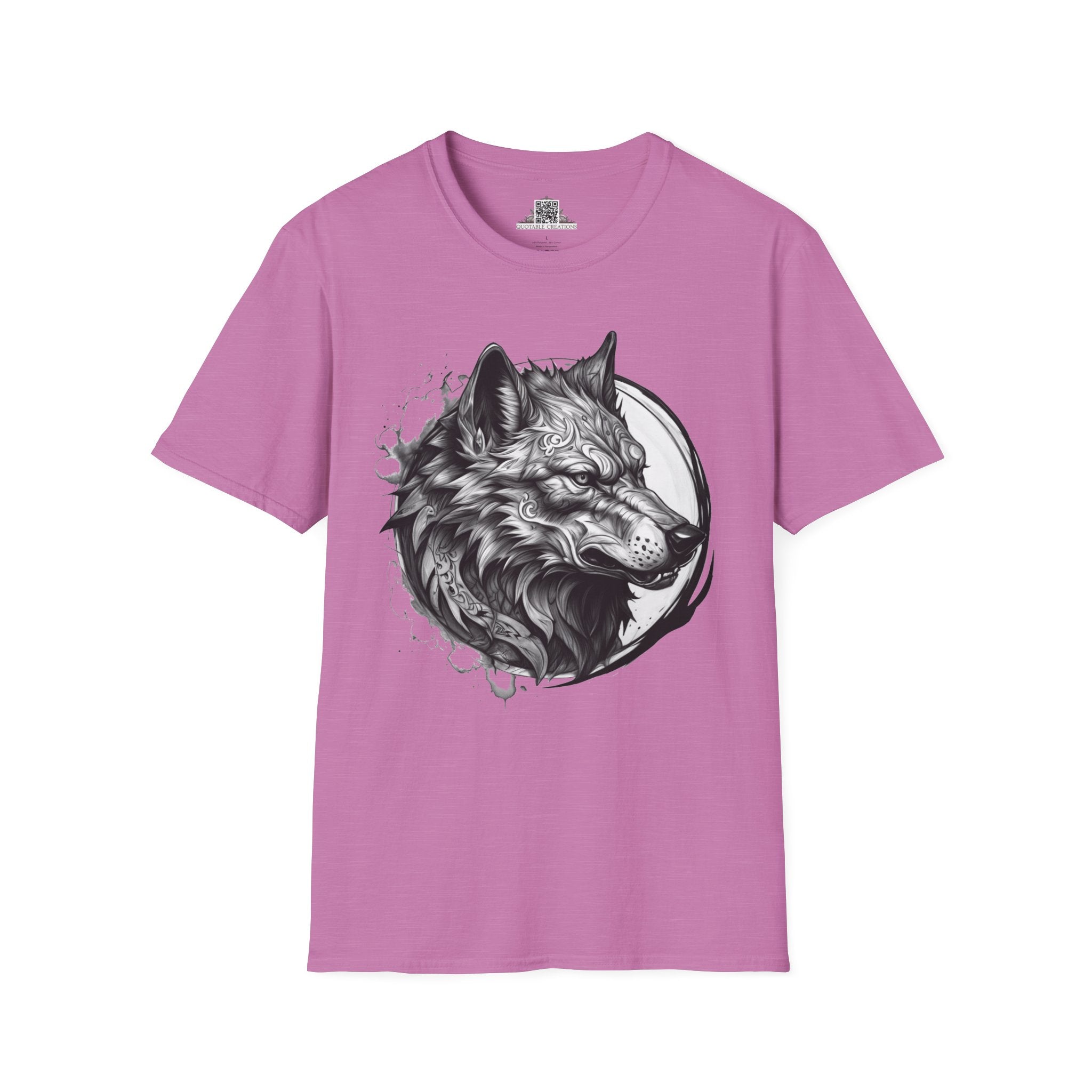 Printify T-Shirt S / Heather Radiant Orchid Wolf Wild Motivation - T-Shirt