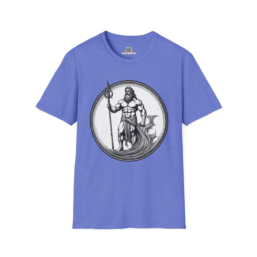 Printify T-Shirt S / Heather Royal Poseidon - Heroes & Quests T-Shirt
