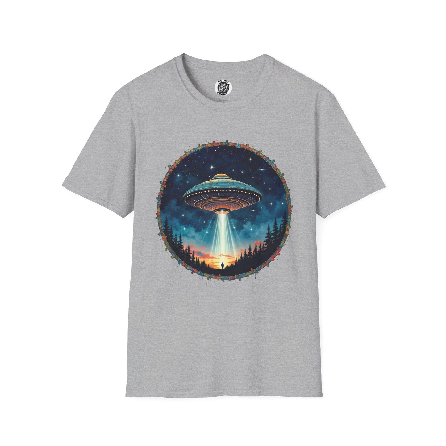 Printify T-Shirt S / Sport Grey Aliens Are Here - UFO & Cosmic T-Shirt