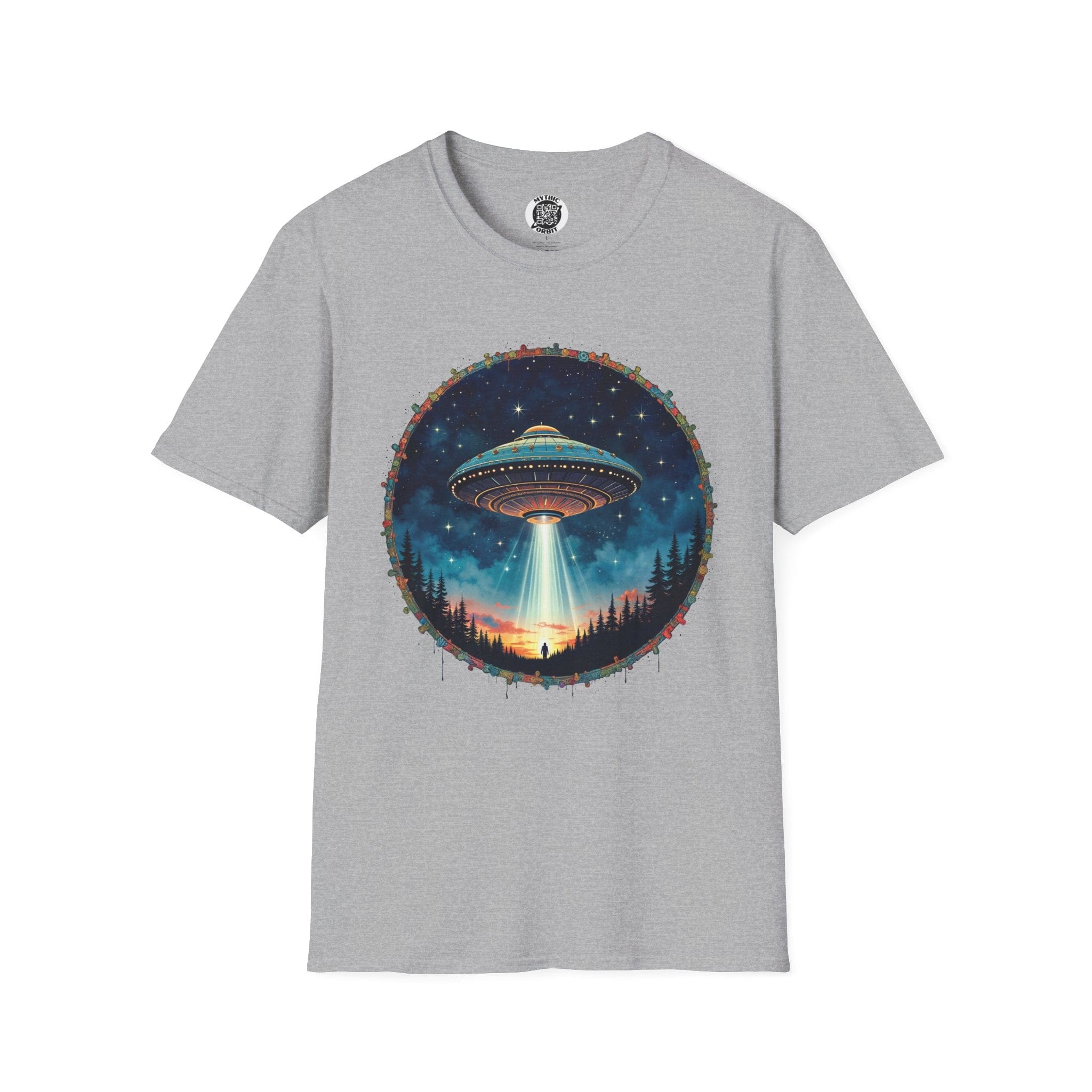 Printify T-Shirt S / Sport Grey Aliens Are Here - UFO & Cosmic T-Shirt