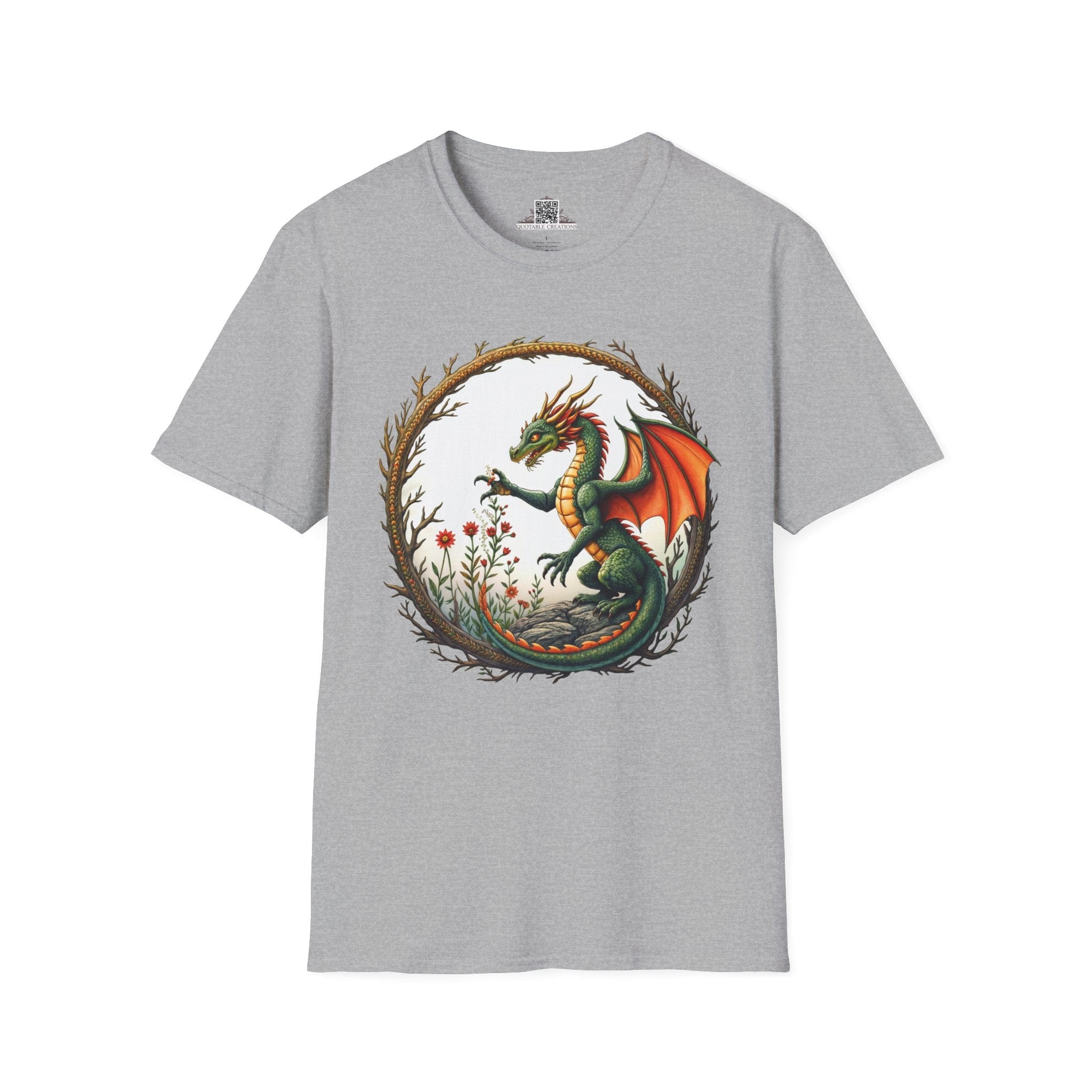 Printify T-Shirt S / Sport Grey Blossomwing - Dragons & Magic T-Shirt