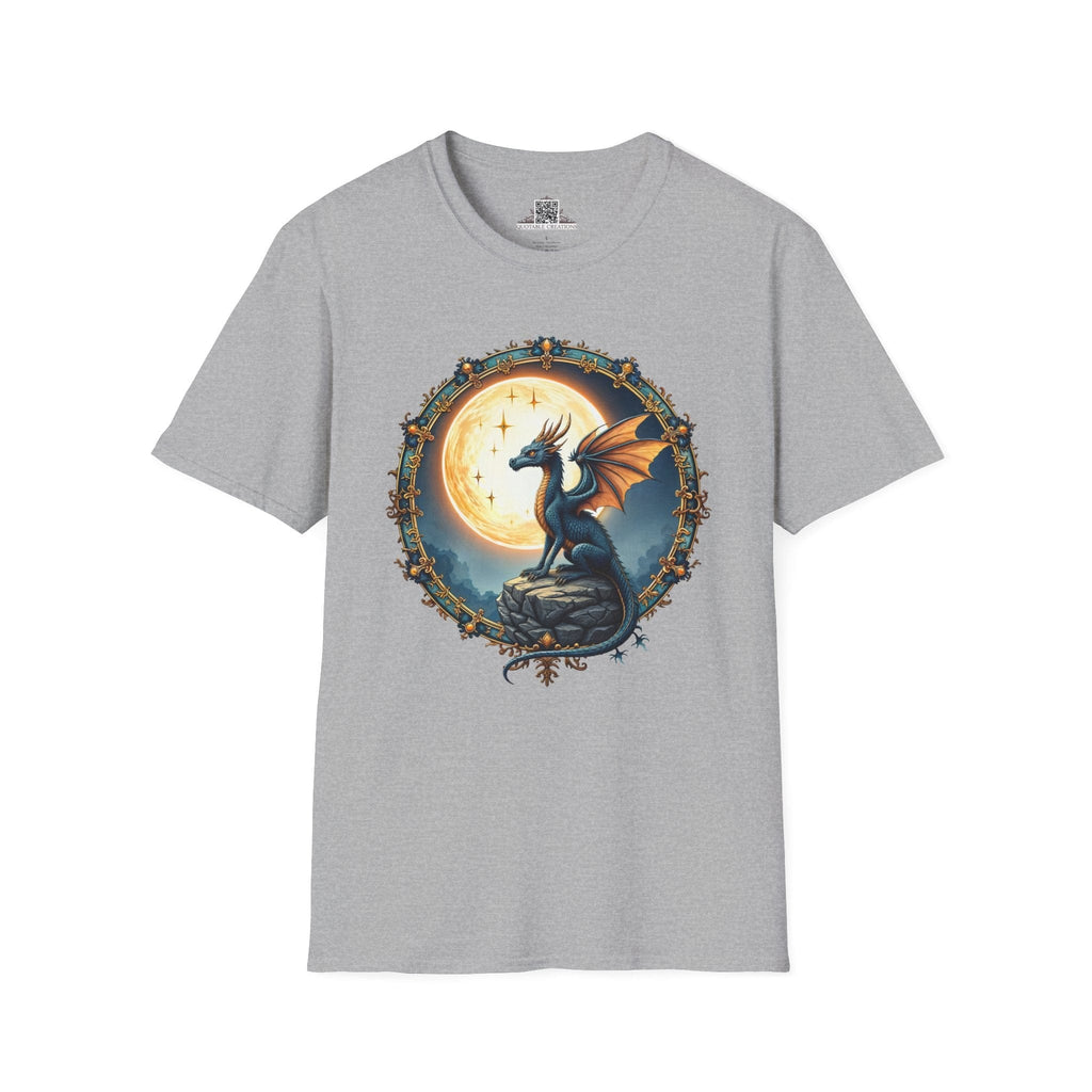 Printify T-Shirt S / Sport Grey Lunar Ember - Dragons & Magic T-Shirt