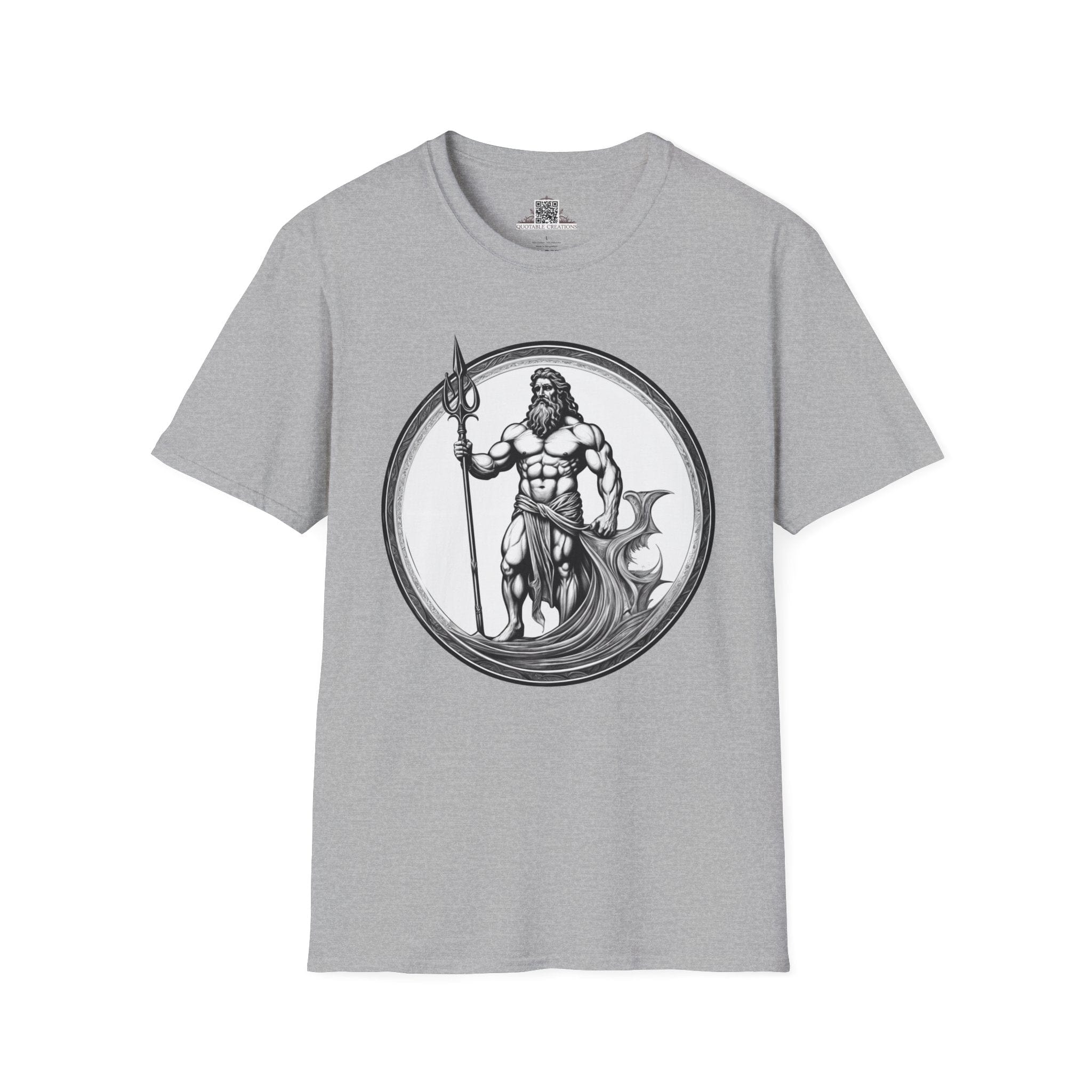 Printify T-Shirt S / Sport Grey Poseidon - Heroes & Quests T-Shirt