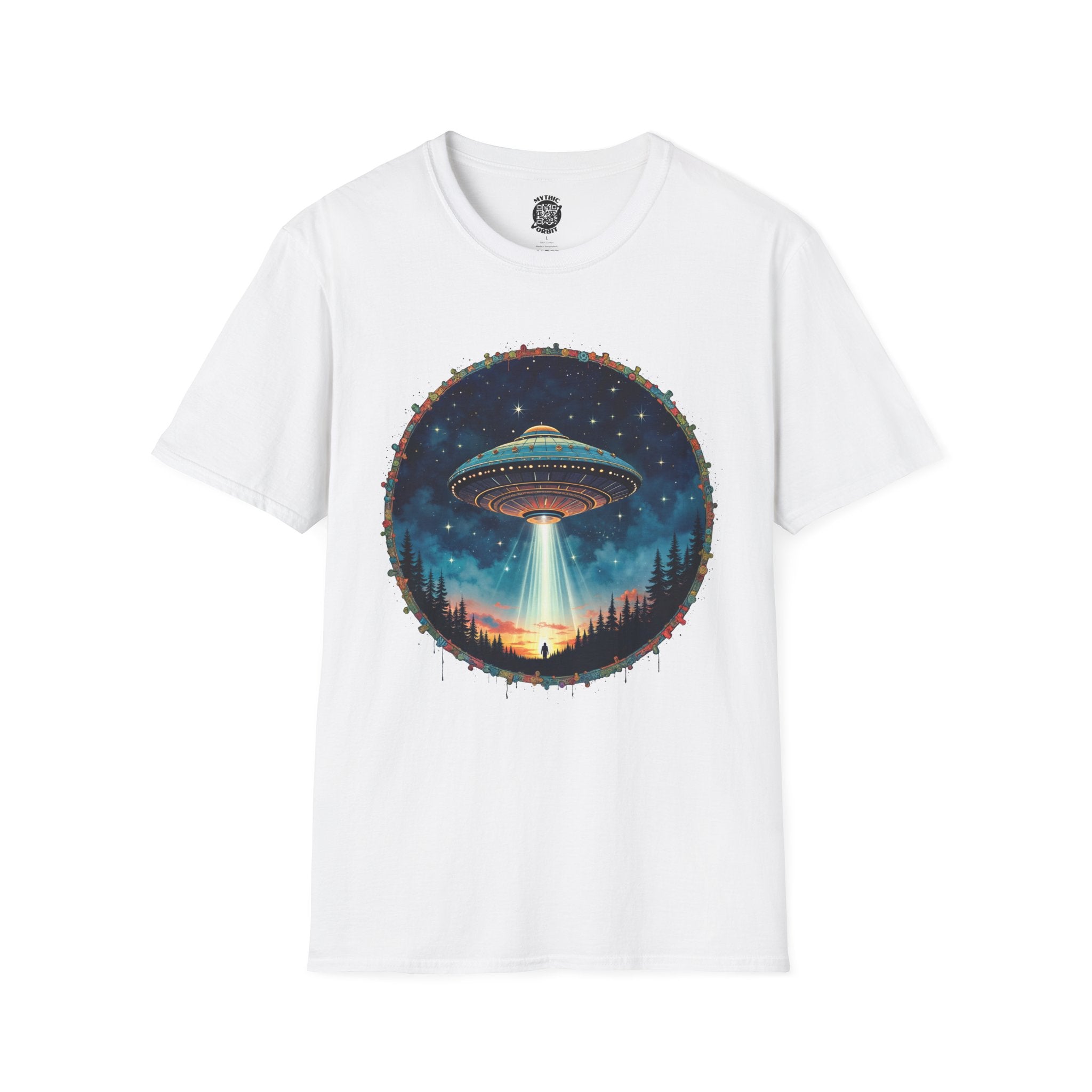 Printify T-Shirt S / White Aliens Are Here - UFO & Cosmic T-Shirt