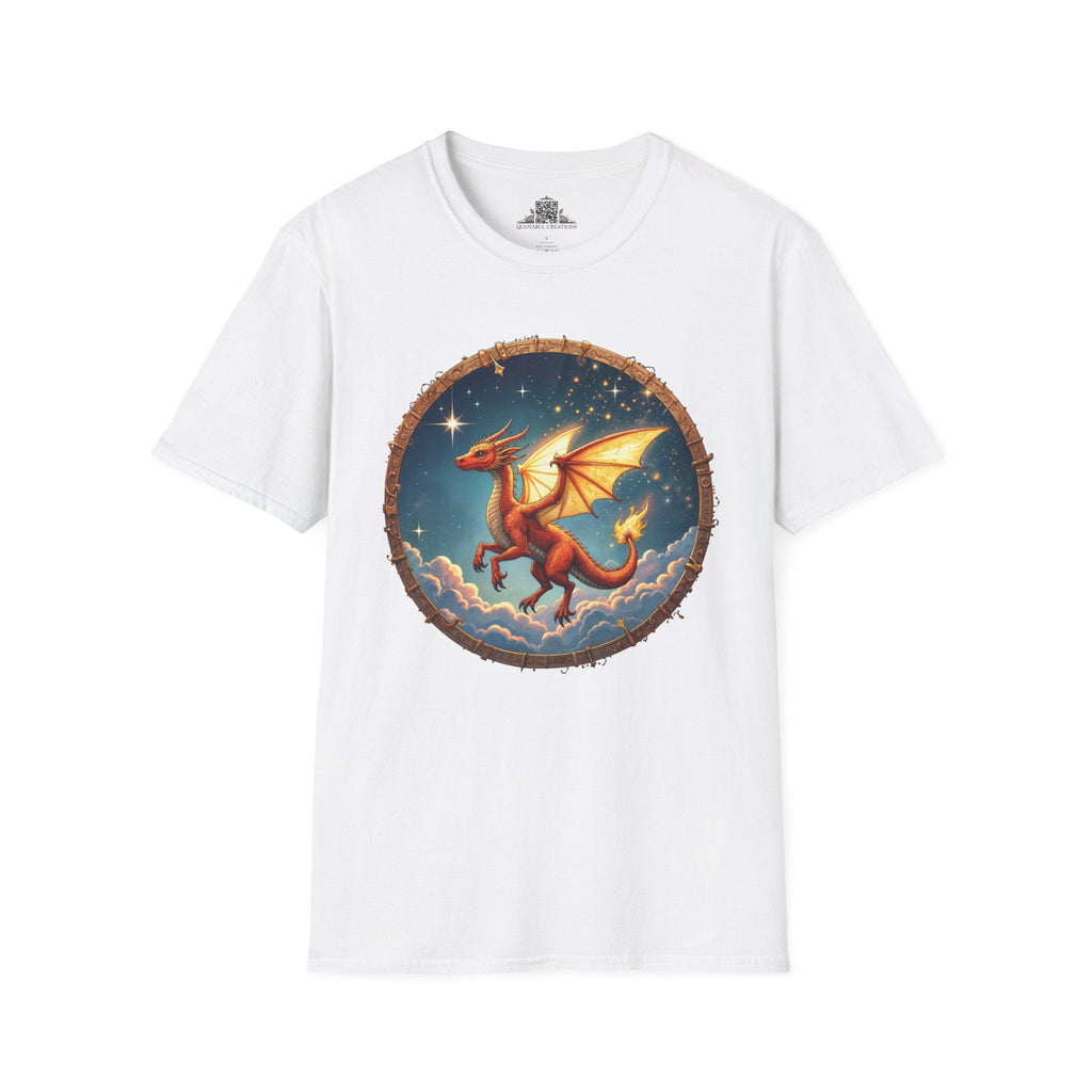 Printify T-Shirt S / White Celestial Flame - Dragons & Magic T-Shirt