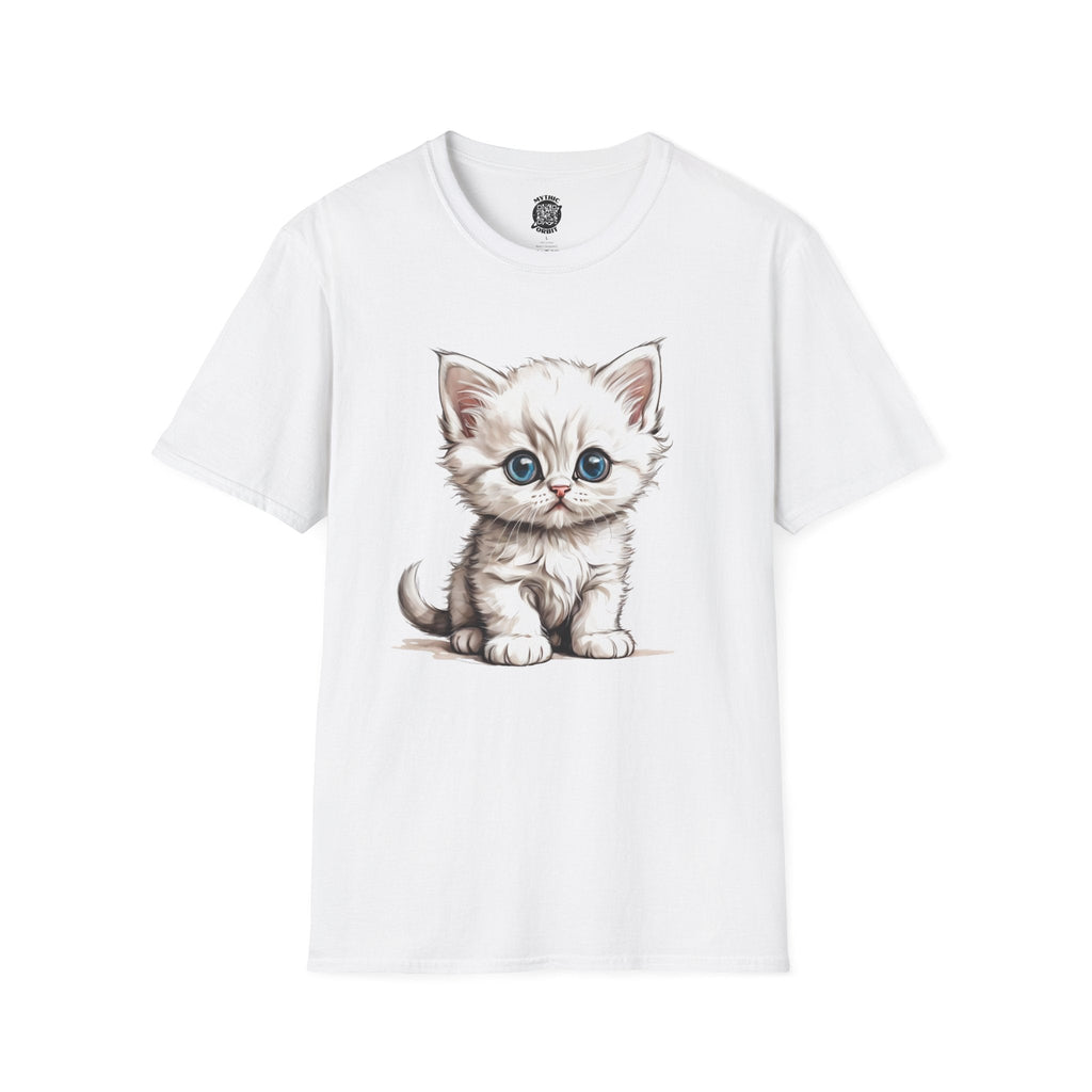 Printify T-Shirt S / White Kitten Baby - Hyper Cute T-Shirt
