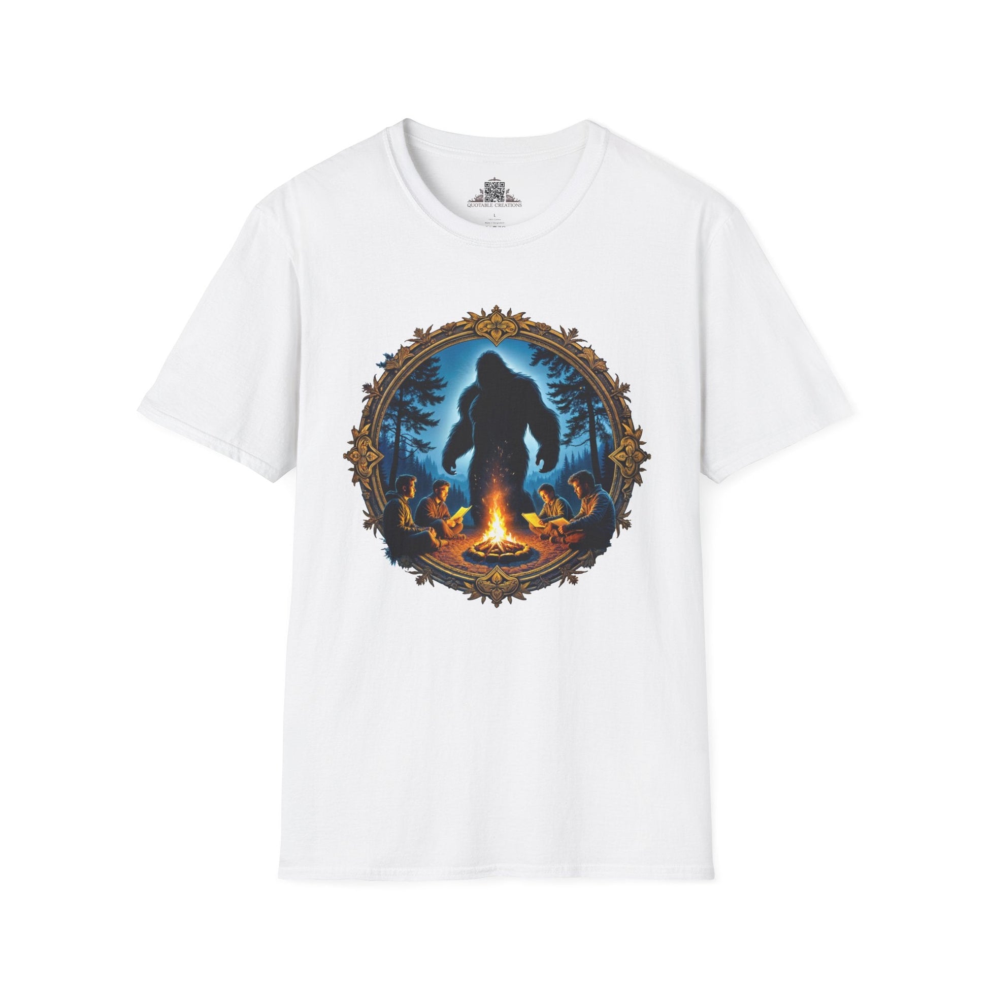 Printify T-Shirt S / White Legends Never Sleep - Bigfoot & Legends T-Shirt