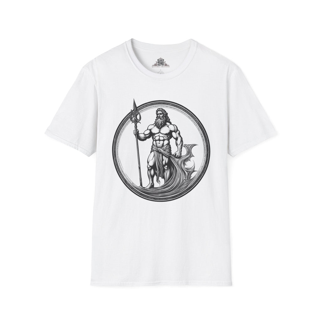 Printify T-Shirt S / White Poseidon - Heroes & Quests T-Shirt