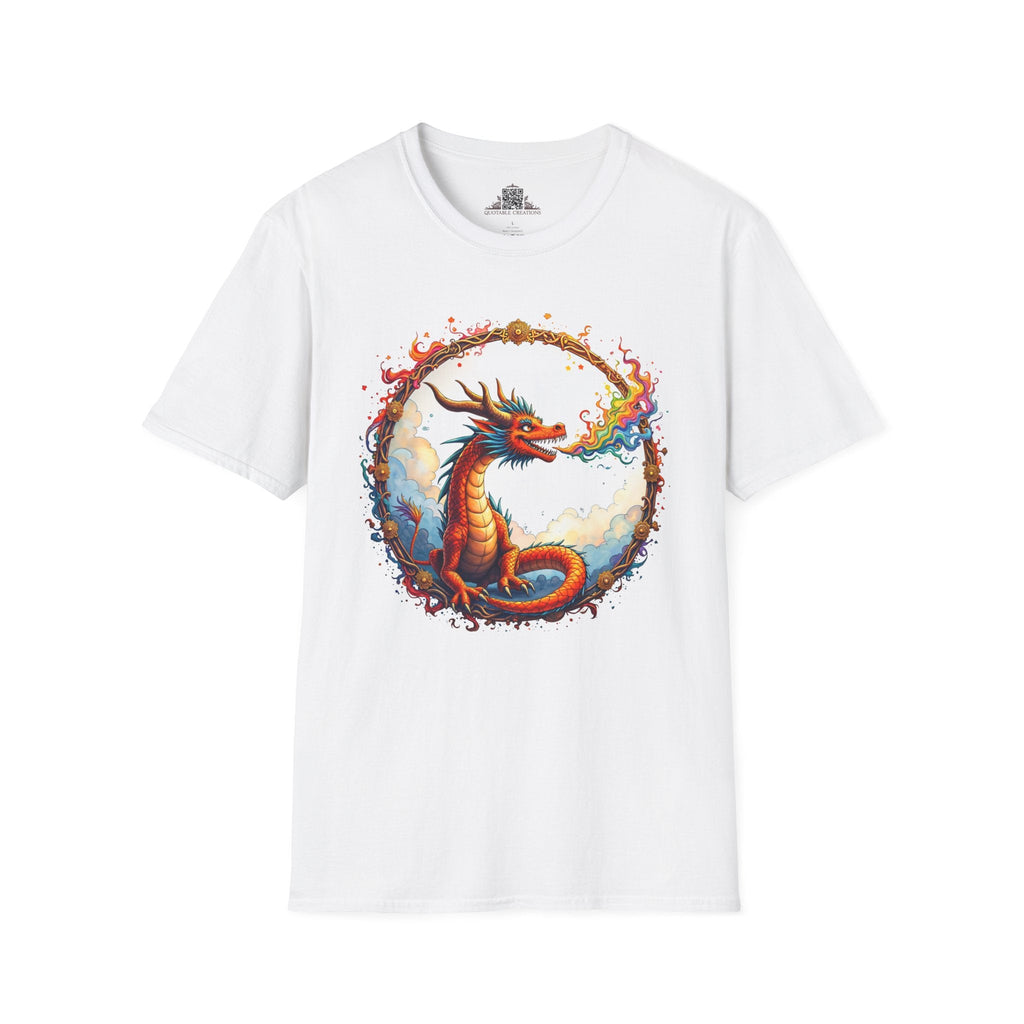 Printify T-Shirt S / White Prismfire - Dragons & Magic T-Shirt