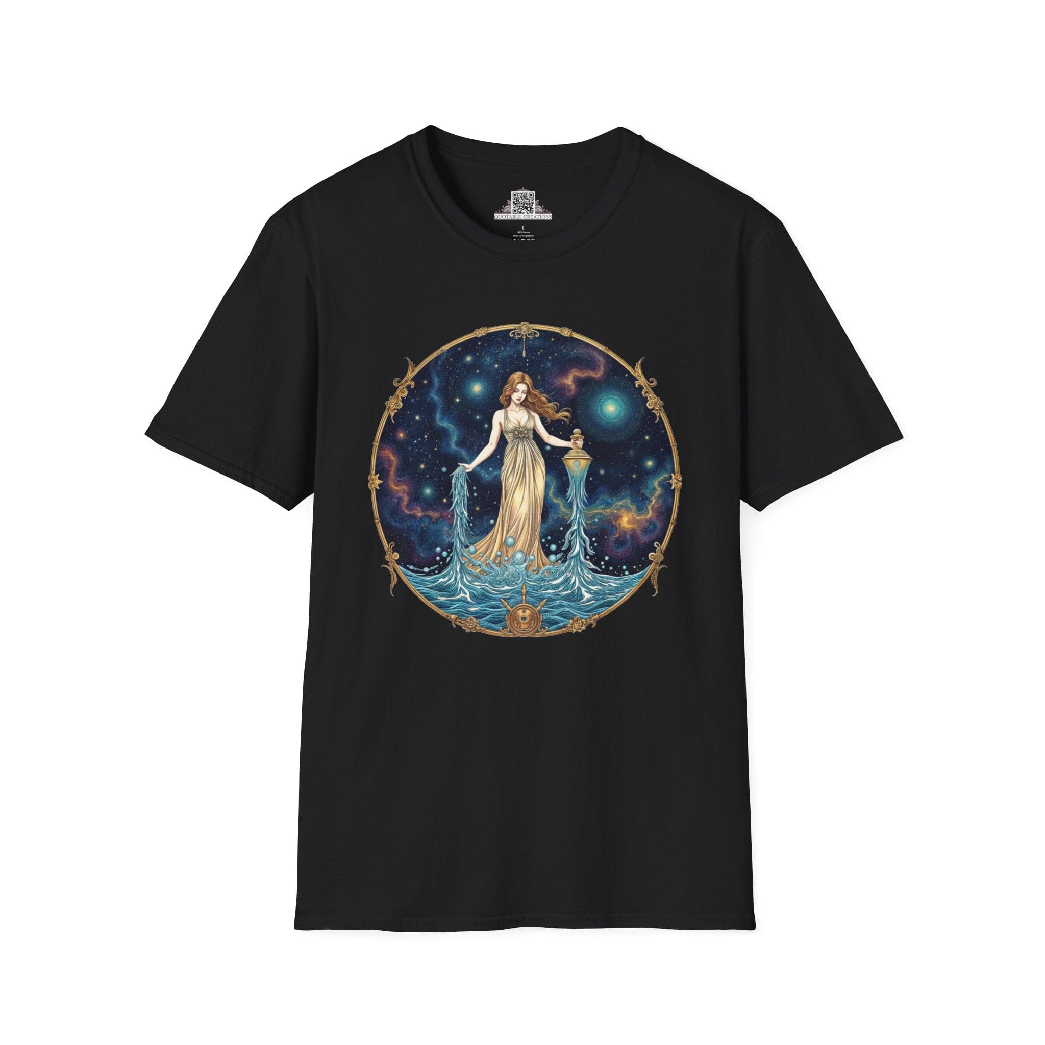 Printify T-Shirt XS / Black Aquarius Zodiac Astrology - T-Shirt