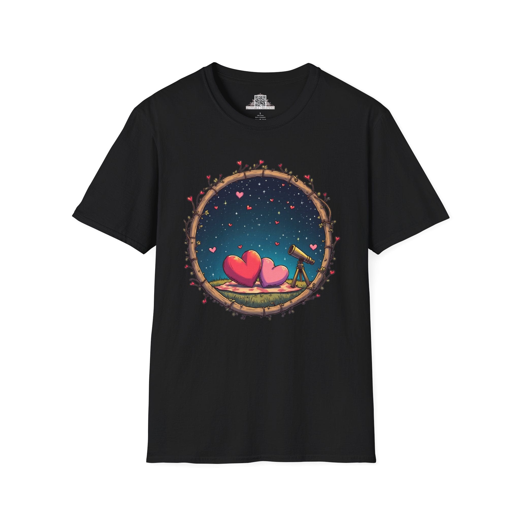 Printify T-Shirt XS / Black Astrological Love - Love & Fun T-Shirt