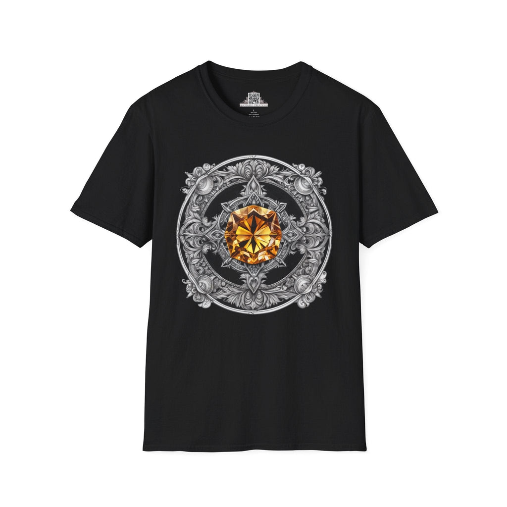 Printify T-Shirt XS / Black Citrine Crystals Gemstones Unisex T-Shirt