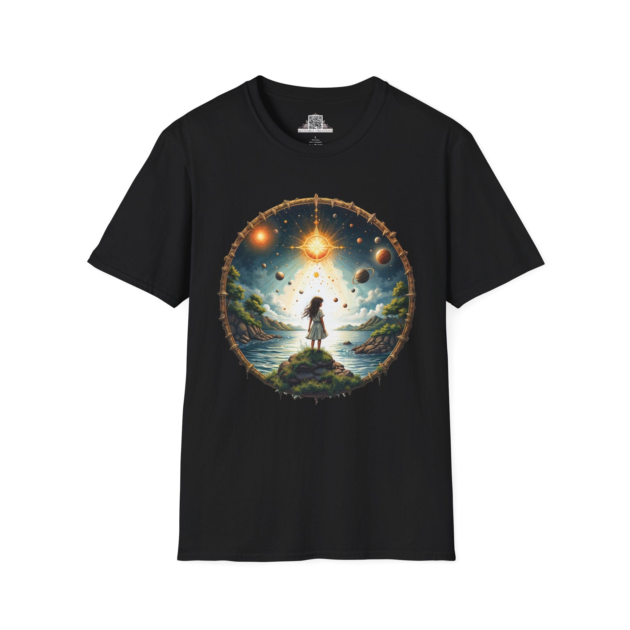 Printify T-Shirt XS / Black Exploring the Final Frontier UFO & Cosmic - T-Shirt