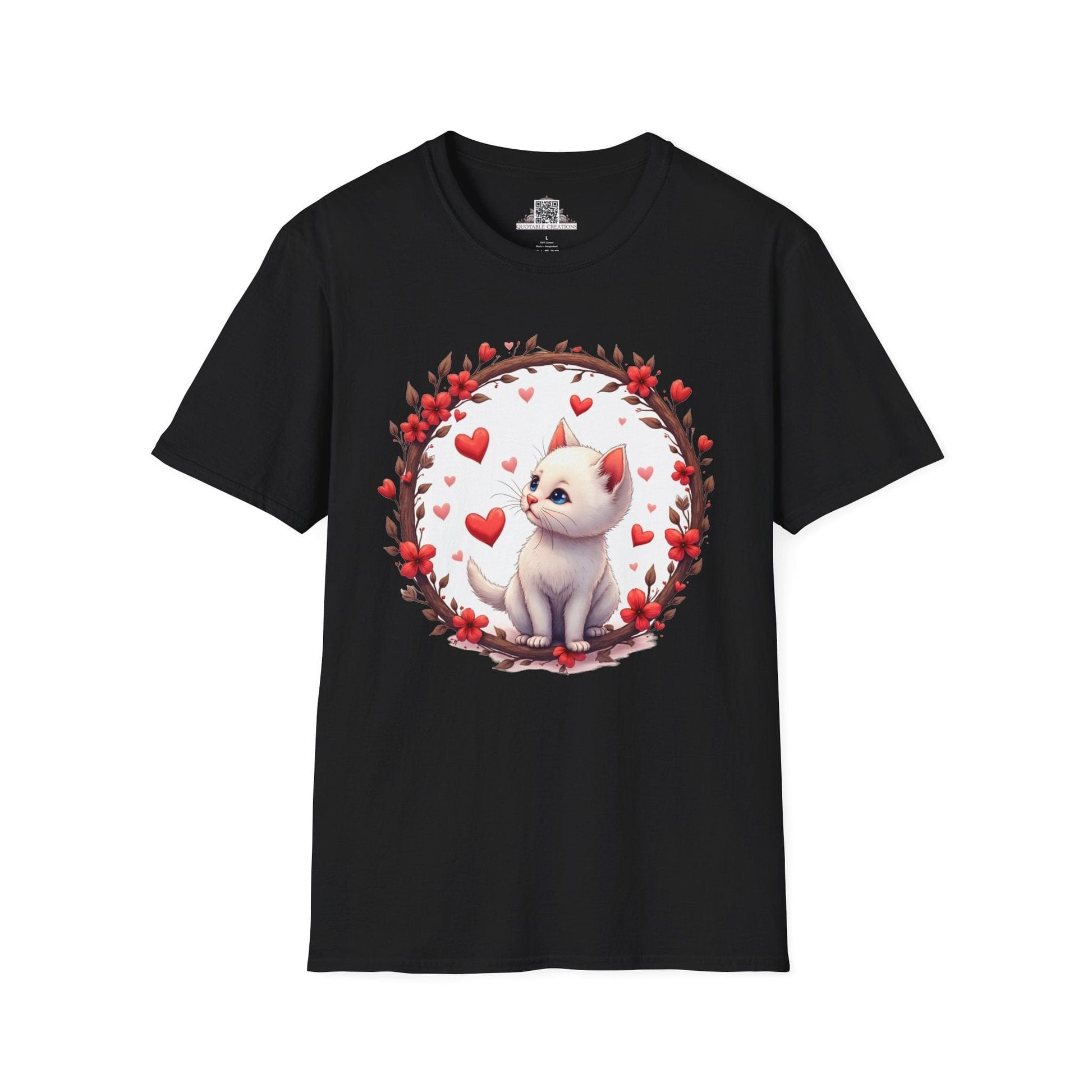 Printify T-Shirt XS / Black Fur-ever Love Kitten - Love & Fun T-Shirt