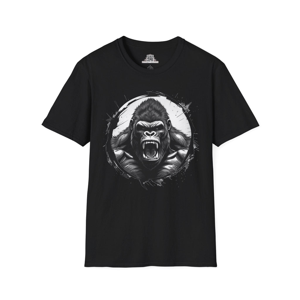 Printify T-Shirt XS / Black Gorilla Wild Motivation - T-Shirt