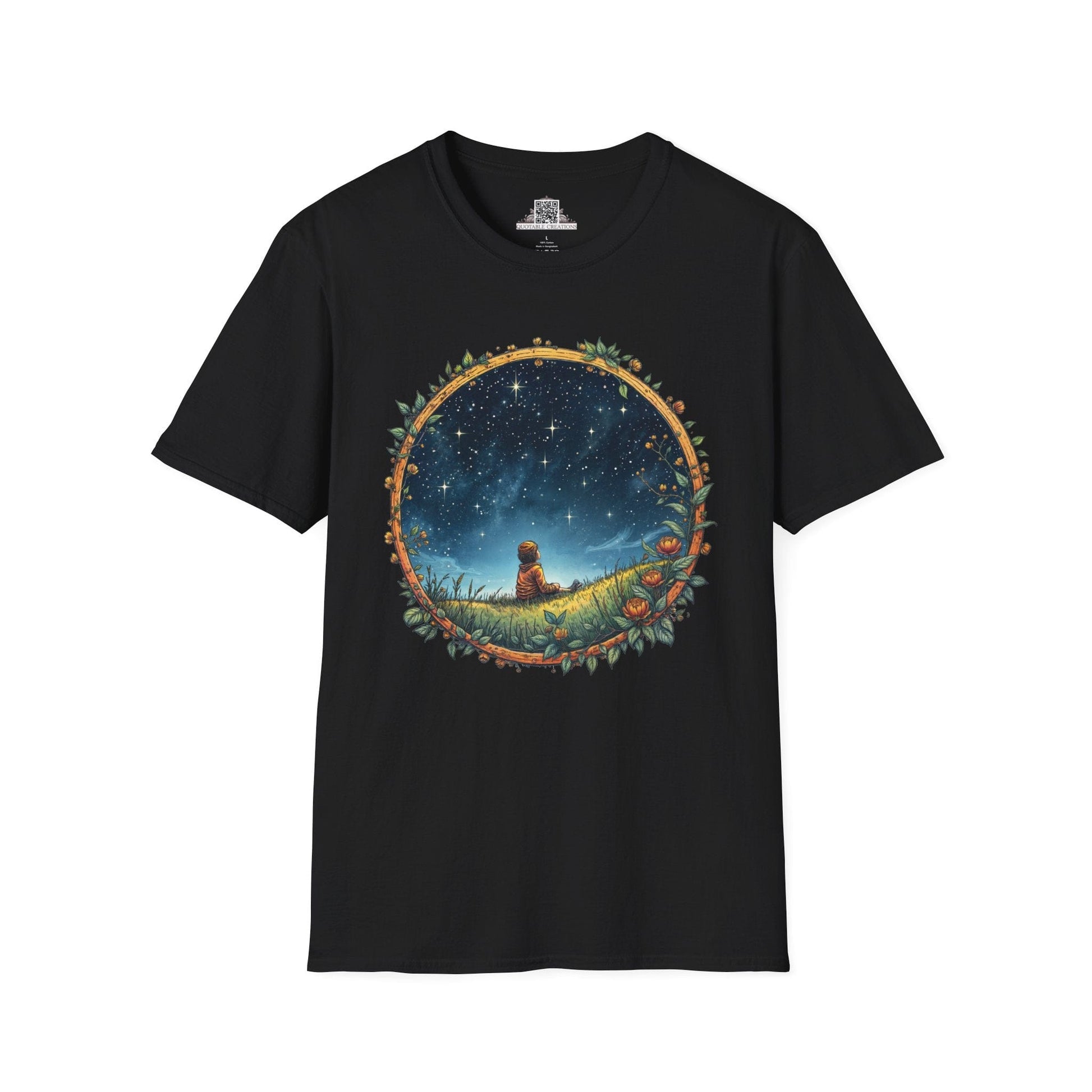Printify T-Shirt XS / Black Keep Your Eyes on the Skies UFO & Cosmic - T-Shirt