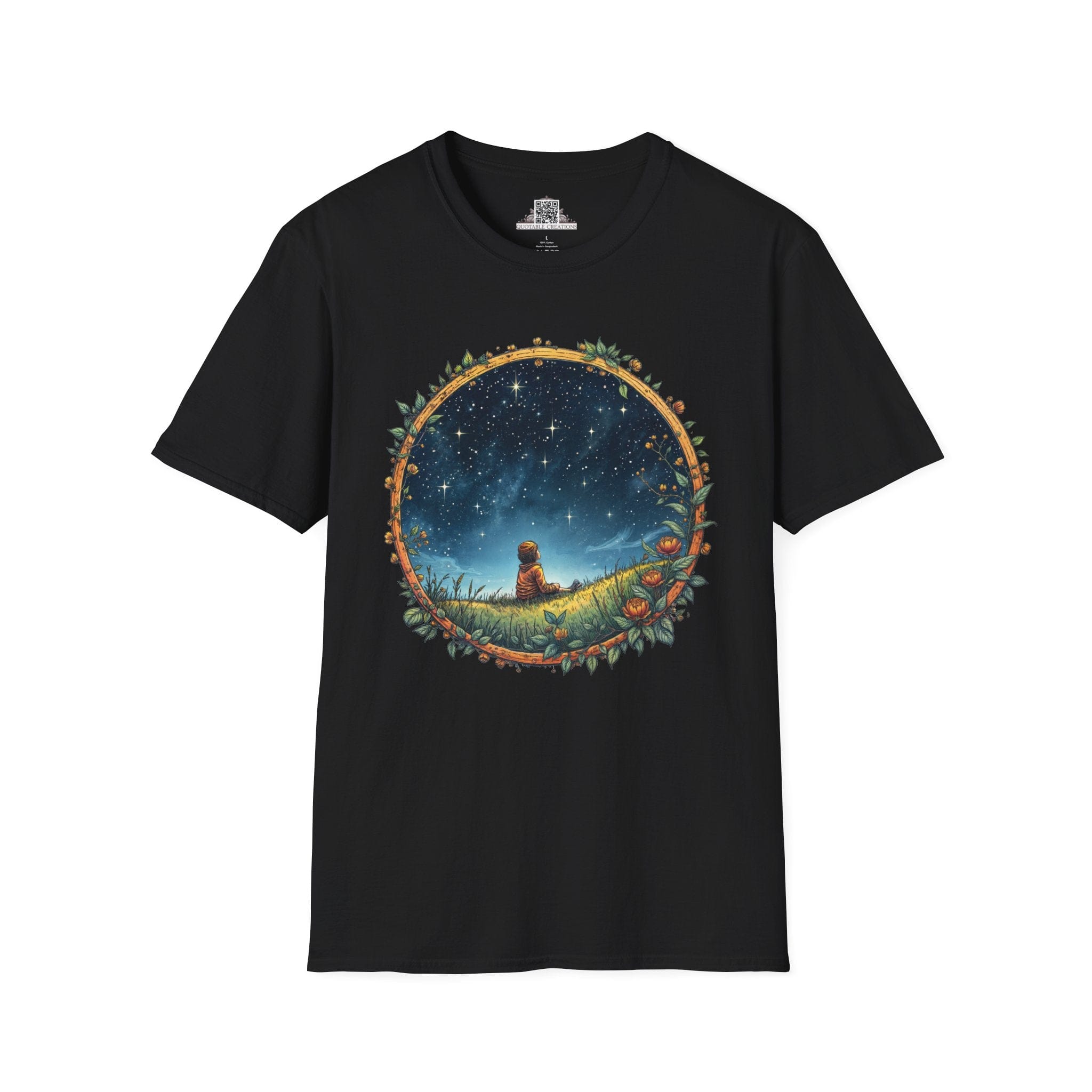 Printify T-Shirt XS / Black Keep Your Eyes on the Skies UFO & Cosmic - T-Shirt