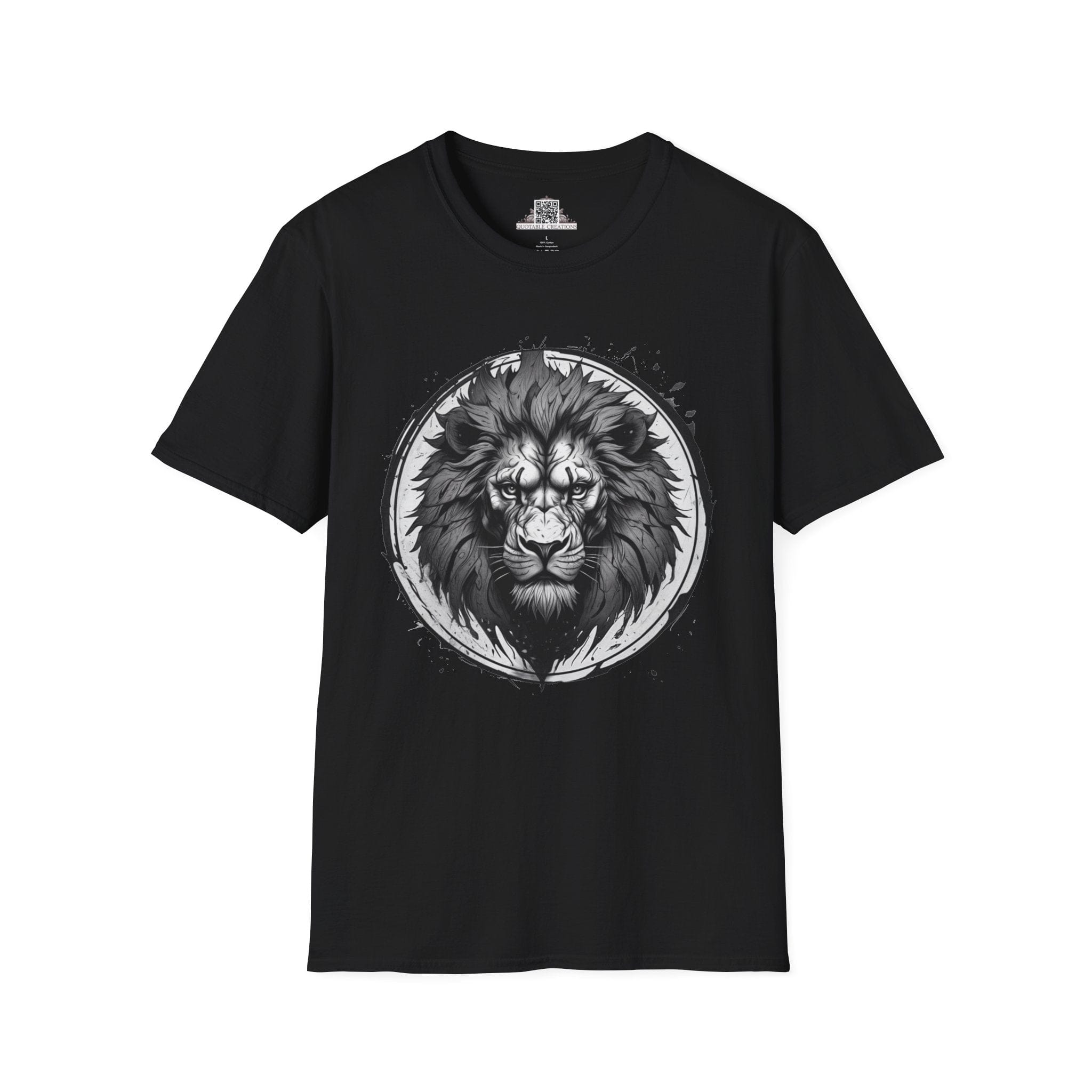 Printify T-Shirt XS / Black Lion Stare Wild Power - T-Shirt