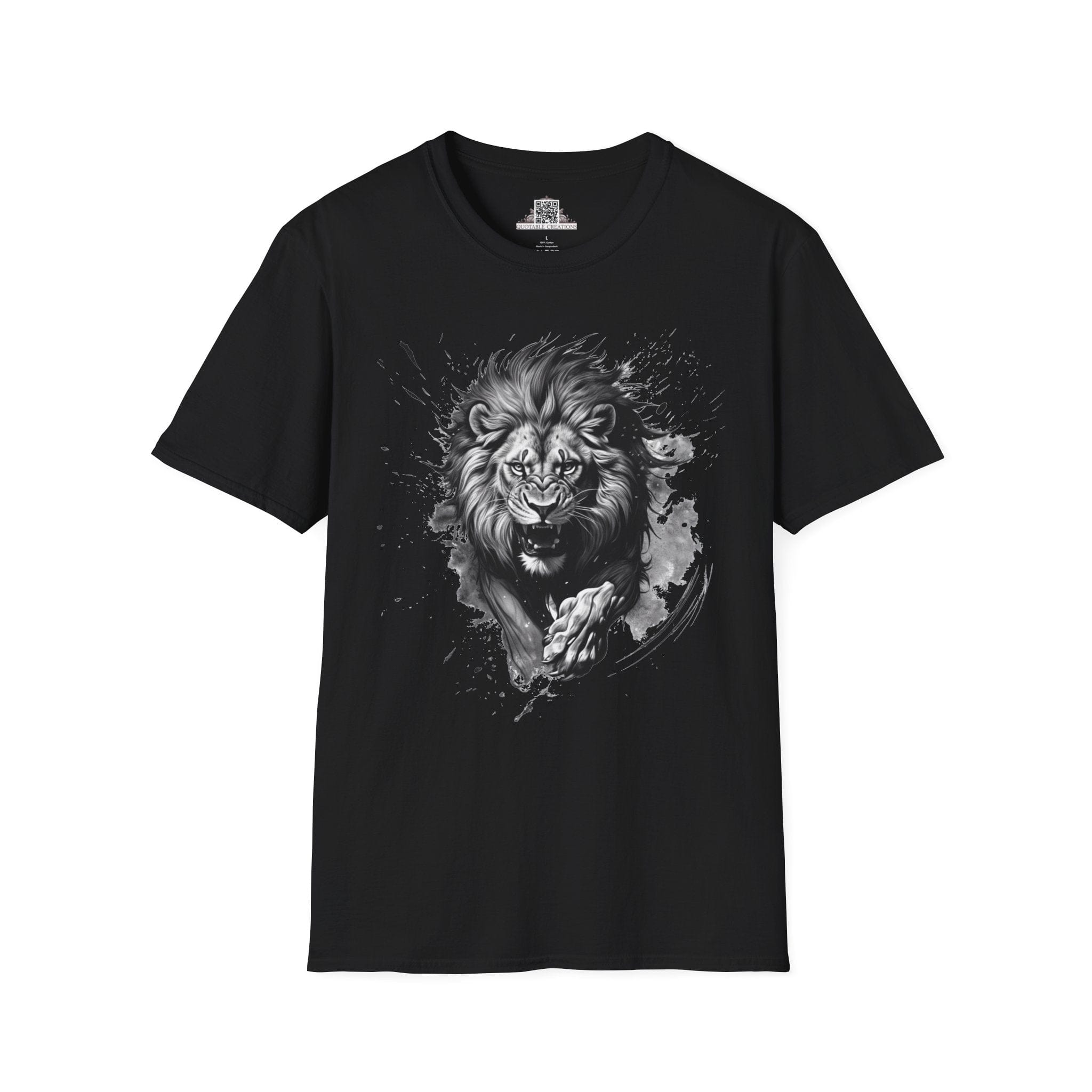Printify T-Shirt XS / Black Lion Wild Motivation - T-Shirt