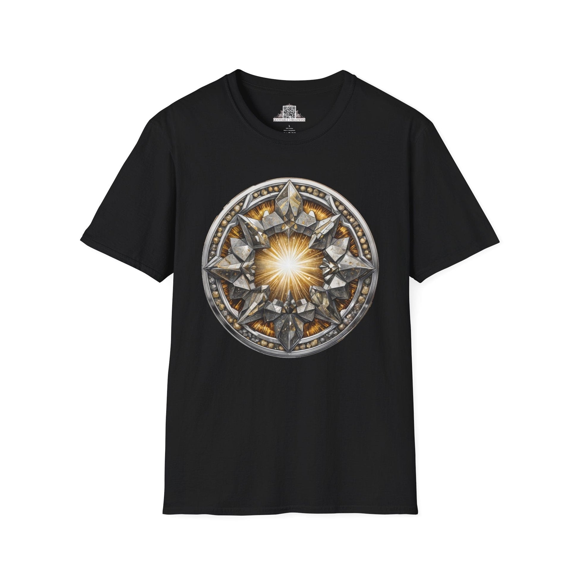 Printify T-Shirt XS / Black Pyrite Crystals Gemstones - T-Shirt