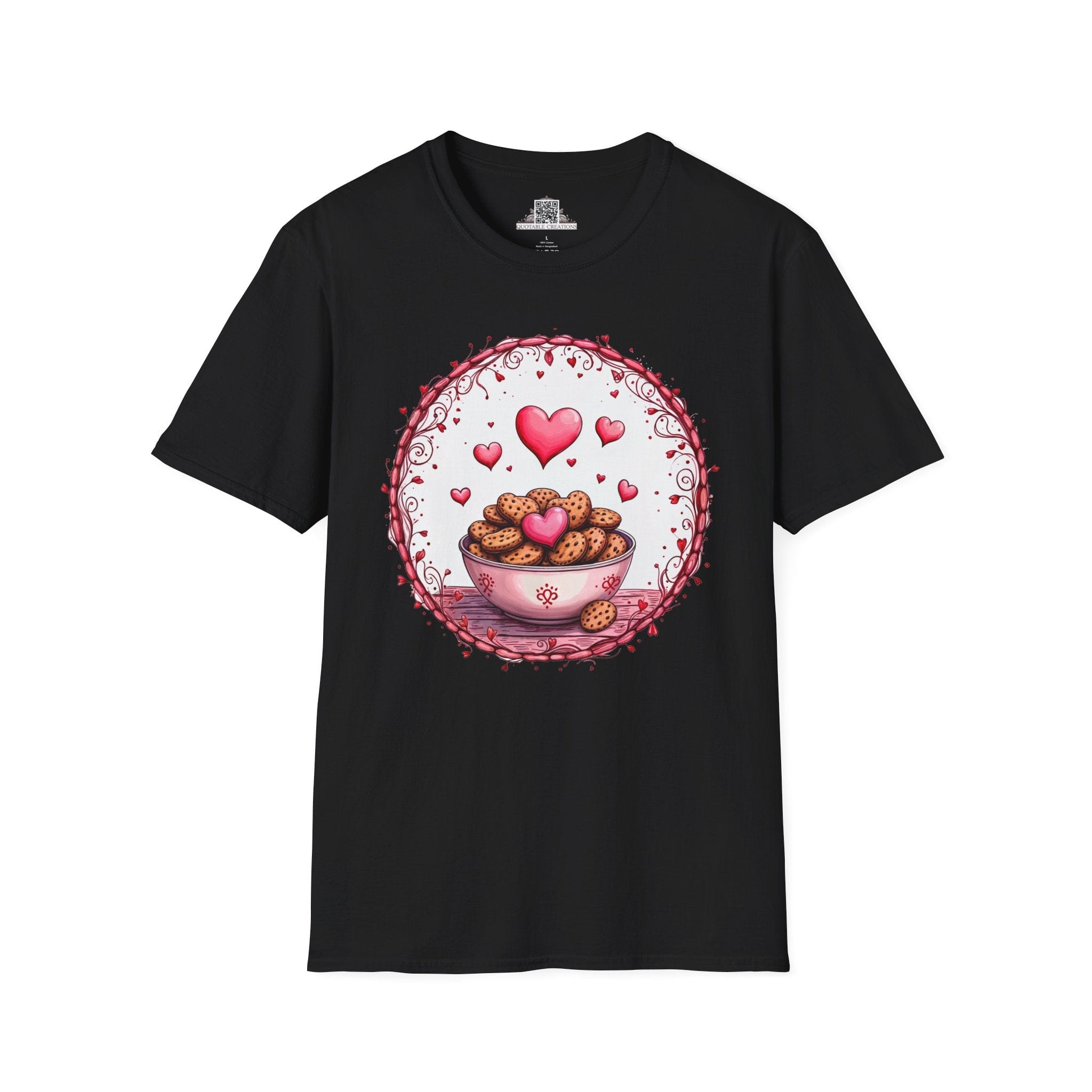 Printify T-Shirt XS / Black Recipe for Love Cookies - Love & Fun T-Shirt