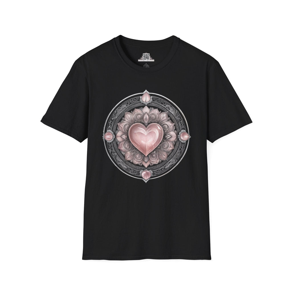 Printify T-Shirt XS / Black Rose Quartz - Crystals & Gemstones T-Shirt
