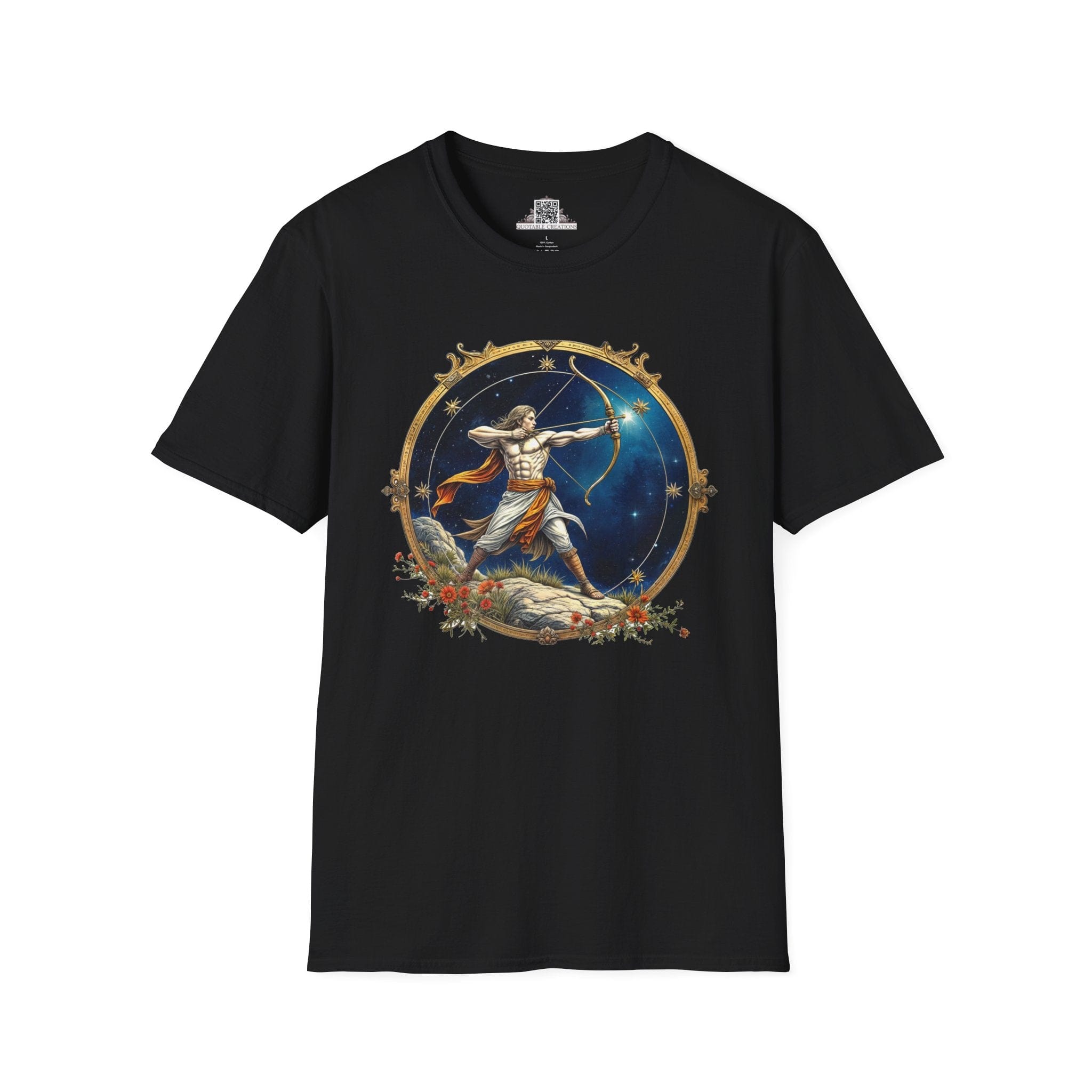 Printify T-Shirt XS / Black Sagittarius Zodiac Astrology - T-Shirt
