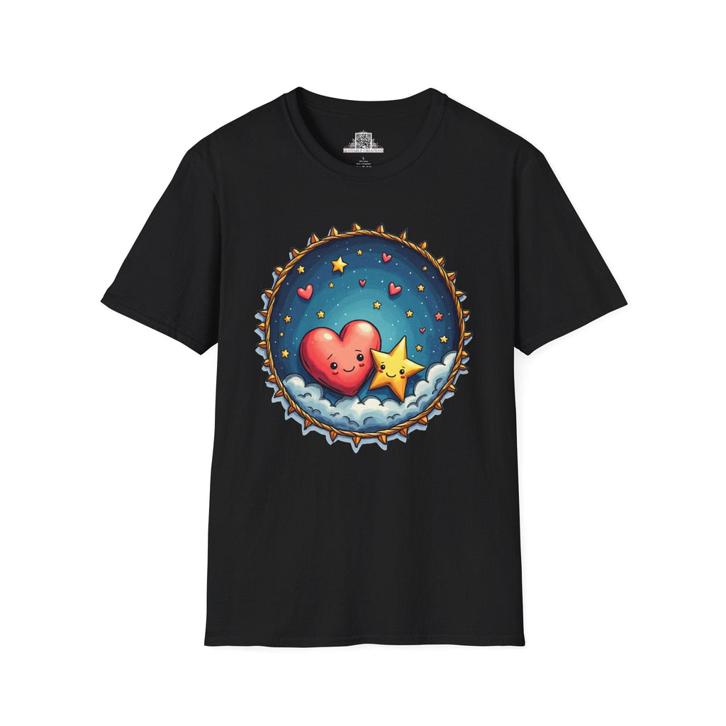 Printify T-Shirt XS / Black Sparks of Love - Love & Fun T-Shirt
