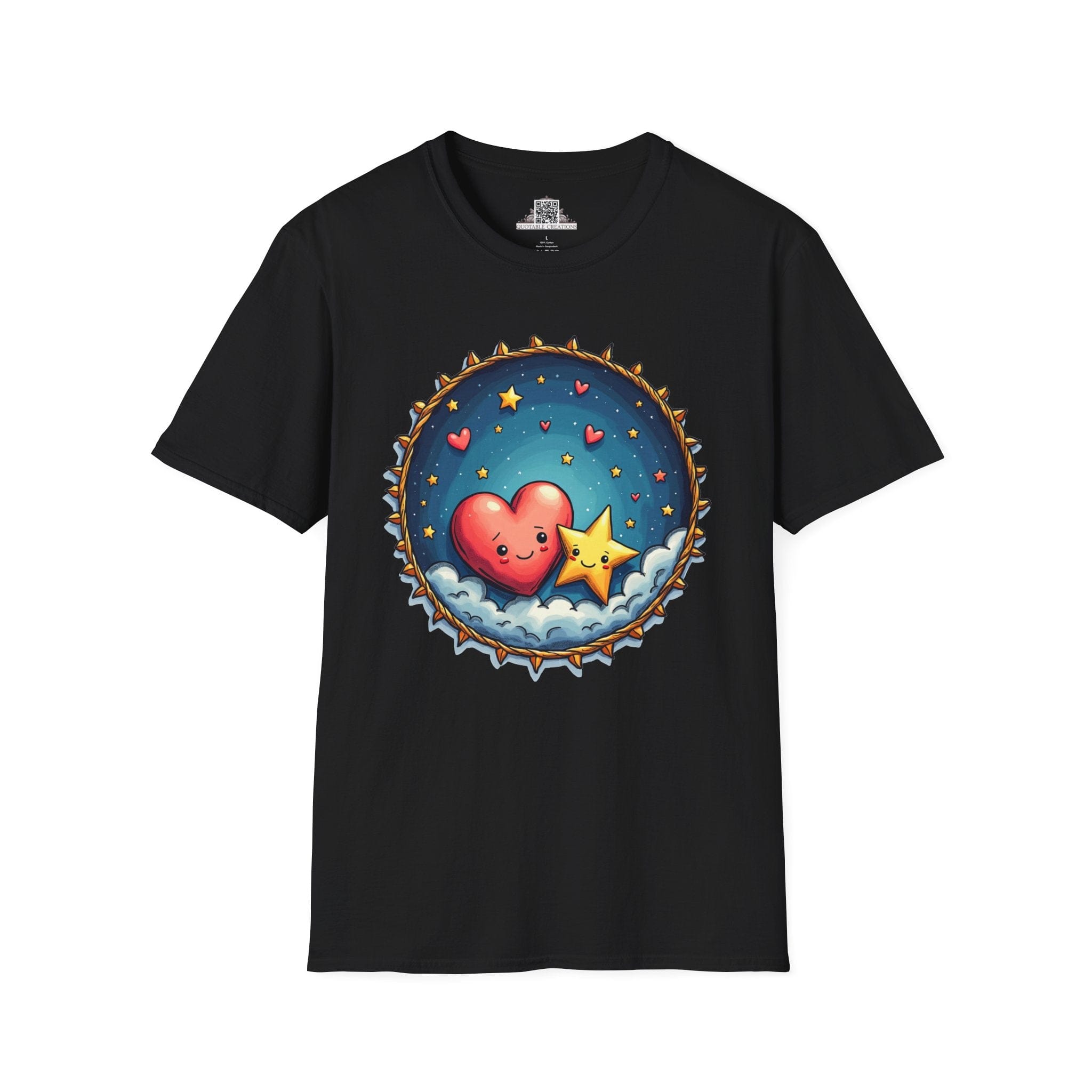 Printify T-Shirt XS / Black Sparks of Love - Love & Fun T-Shirt