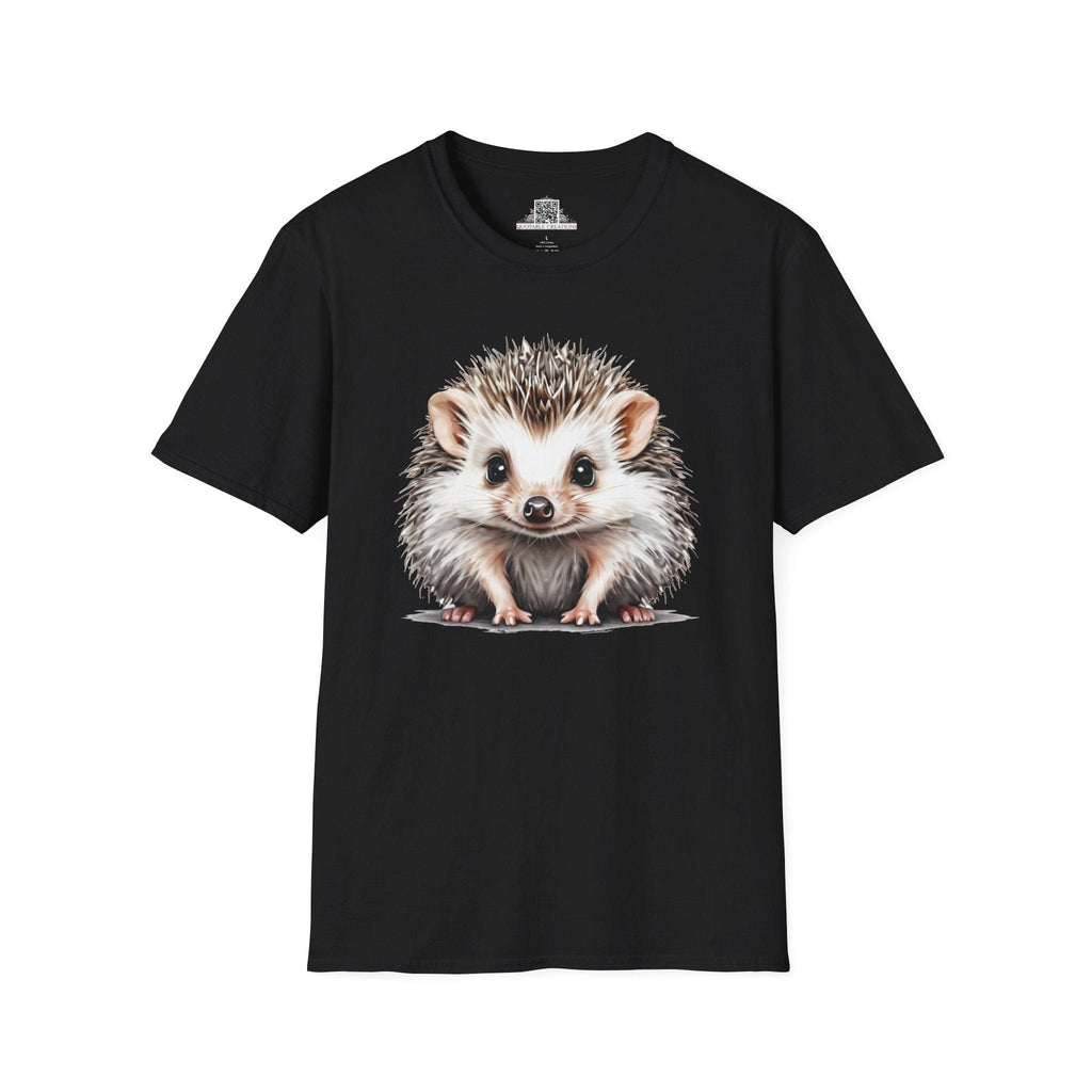 Printify T-Shirt XS / Black T-Shirt - Baby Hedgehog - Hyper Cute