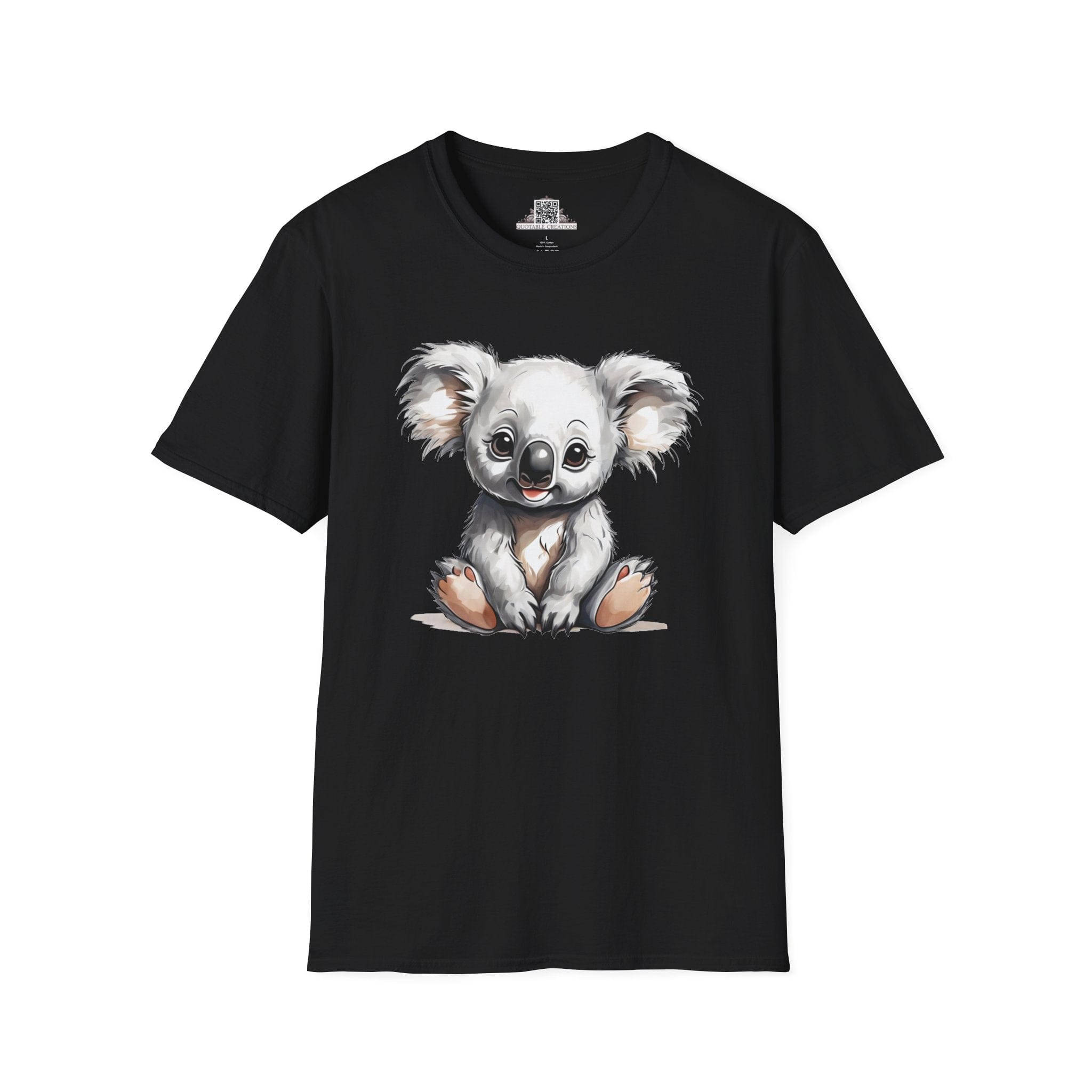 Printify T-Shirt XS / Black T-Shirt - Baby Koala - Hyper Cute