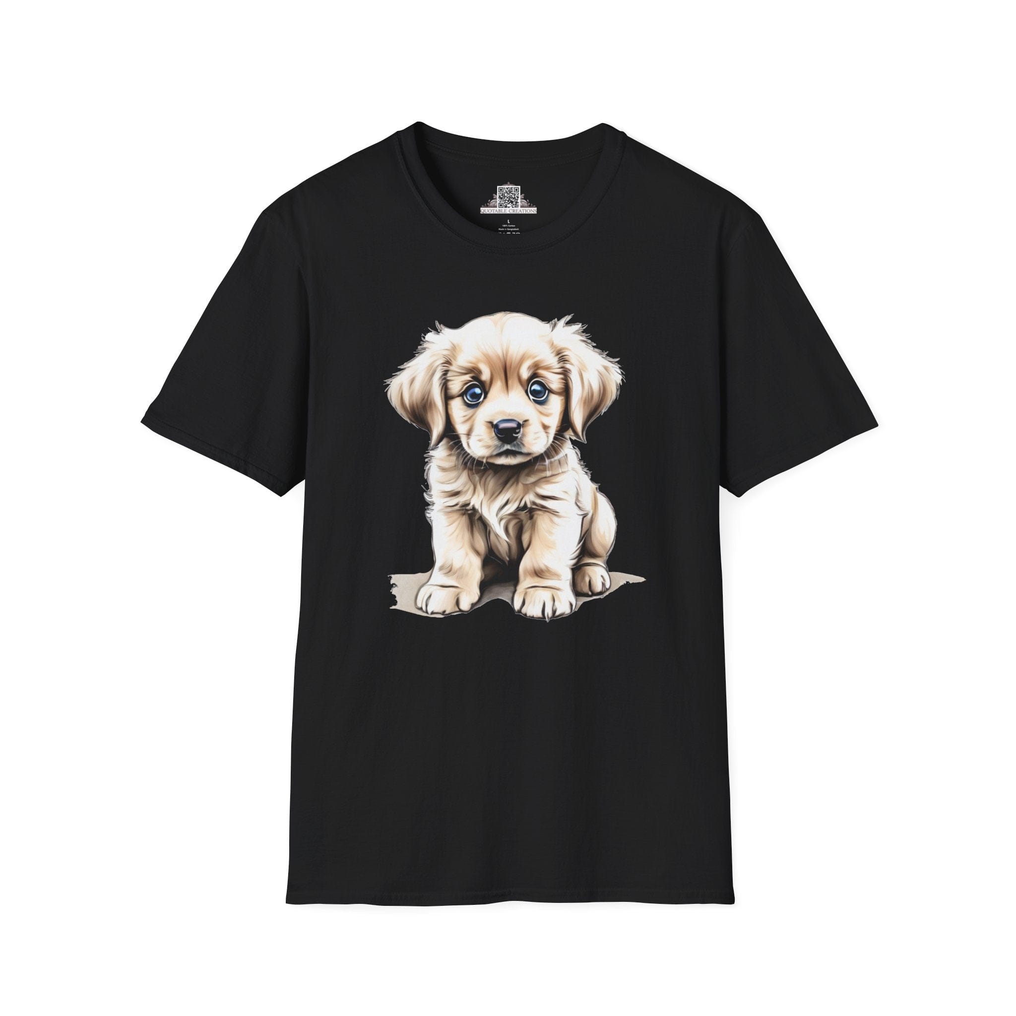 Printify T-Shirt XS / Black T-Shirt - Baby Puppy - Hyper Cute