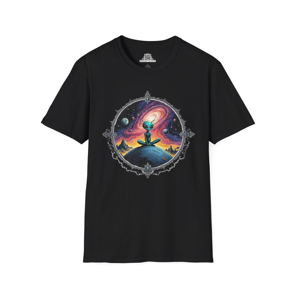Printify T-Shirt XS / Black T-Shirt - Exploring the Cosmos, One Planet at a Time! - Alien & Space