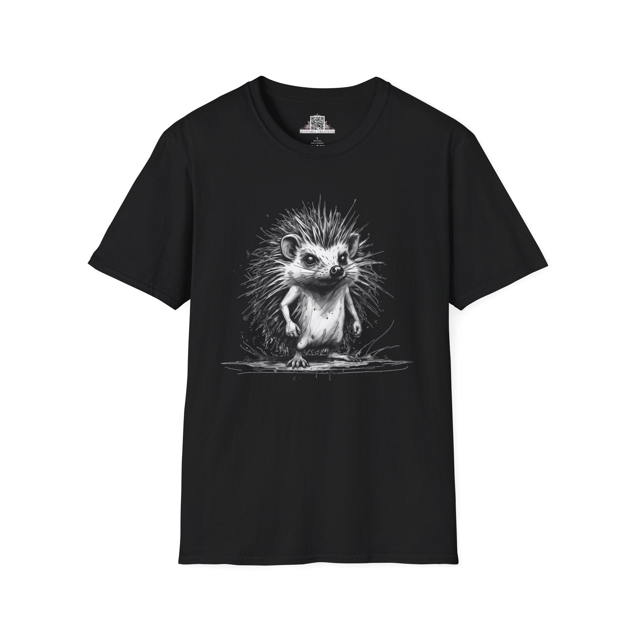 Printify T-Shirt XS / Black T-Shirt - I'm Fine Hedgehog - Everything's Fine