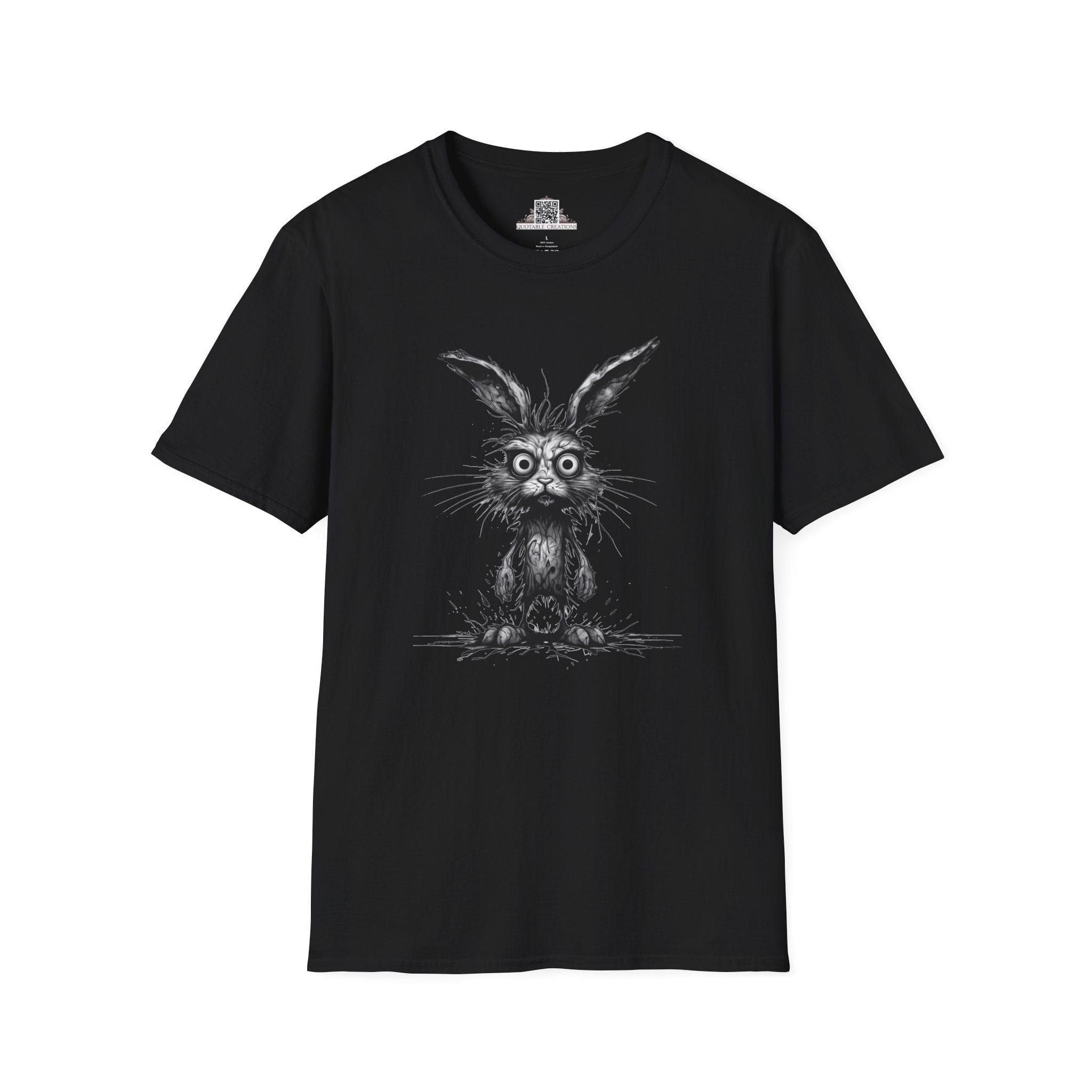Printify T-Shirt XS / Black T-Shirt - I'm Fine Rabbit - Everything's Fine