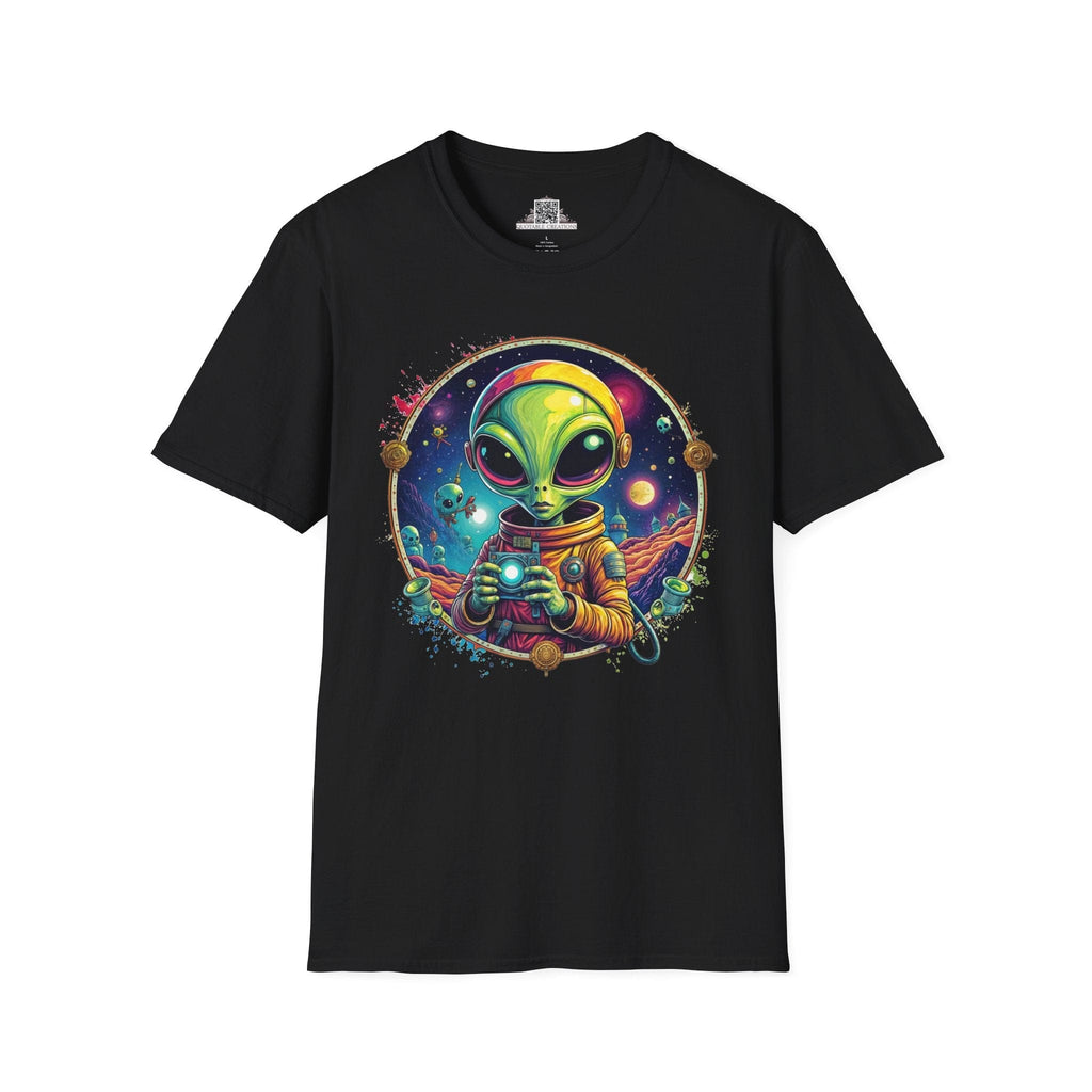 Printify T-Shirt XS / Black T-Shirt - Take Me to Your Leader… After a Quick Selfie! - Alien & Space