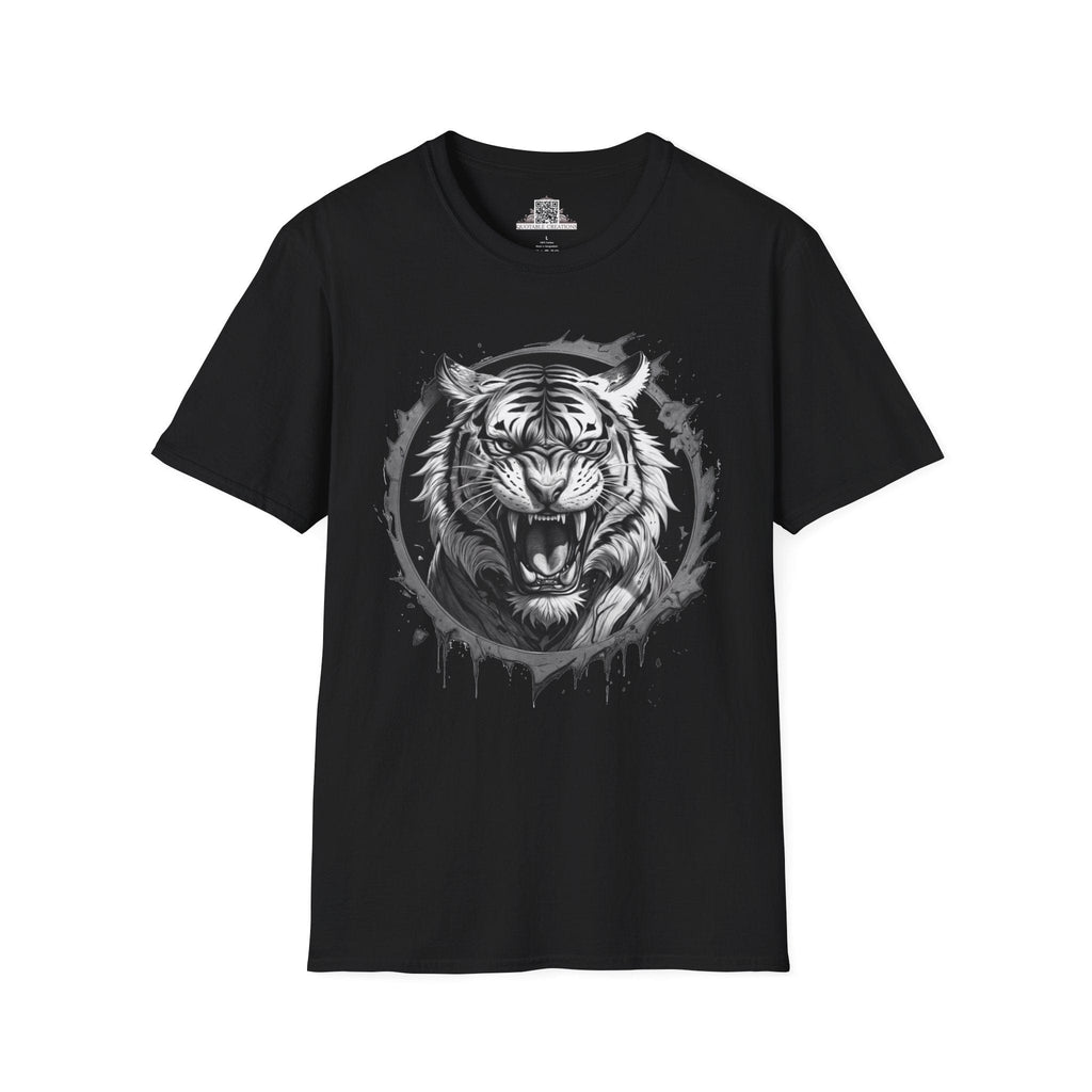 Printify T-Shirt XS / Black Tiger Wild Motivation - T-Shirt