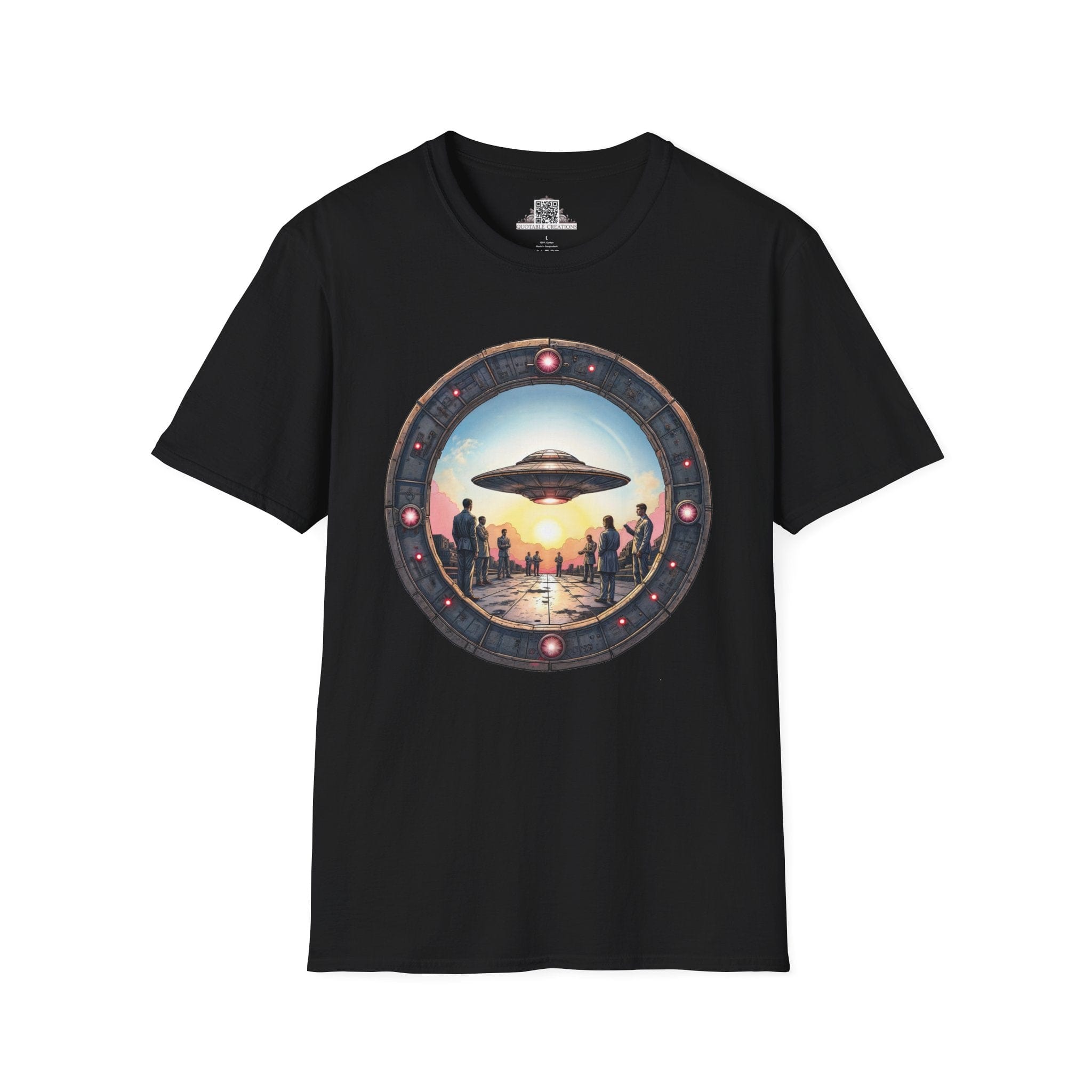 Printify T-Shirt XS / Black UFO Area 51 Mystery UFO & Cosmic - T-Shirt