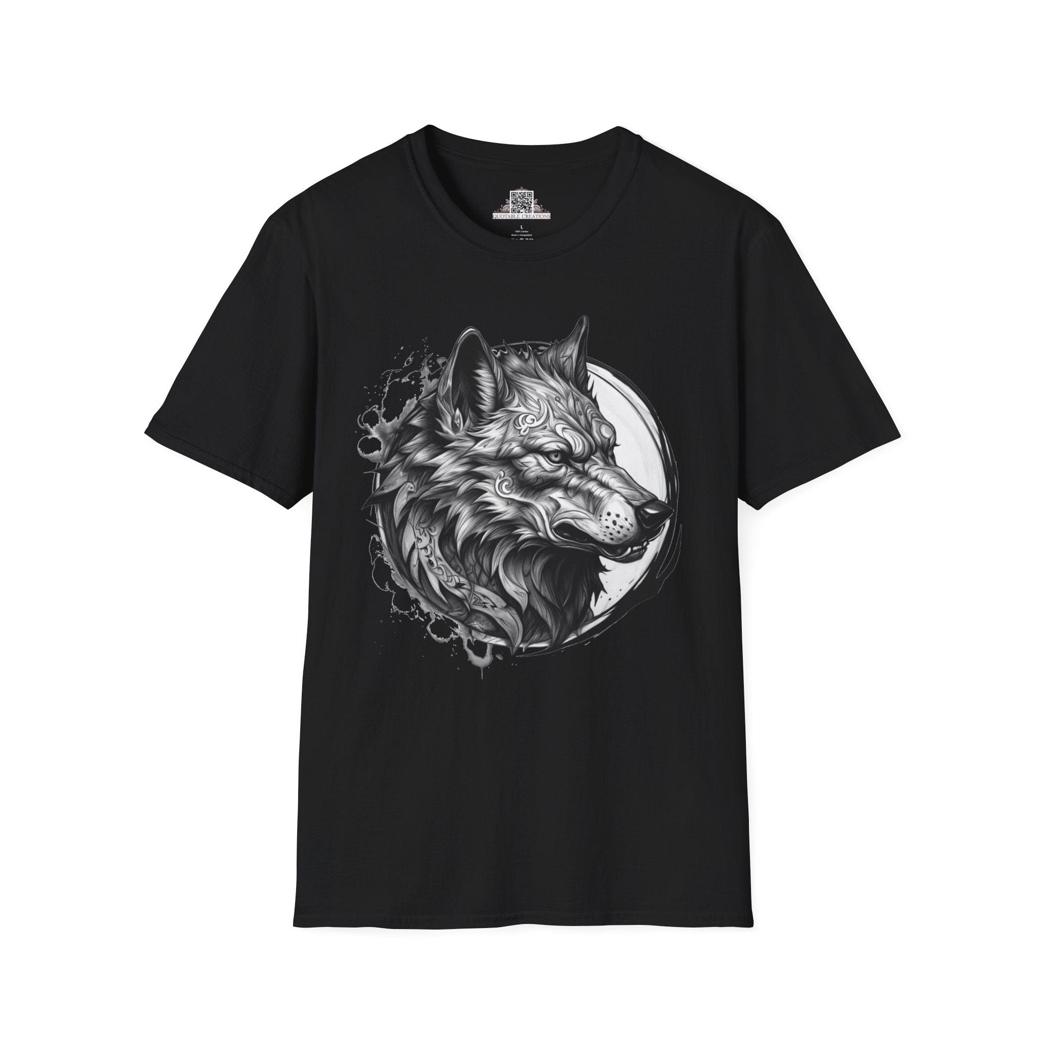 Printify T-Shirt XS / Black Wolf Wild Motivation - T-Shirt