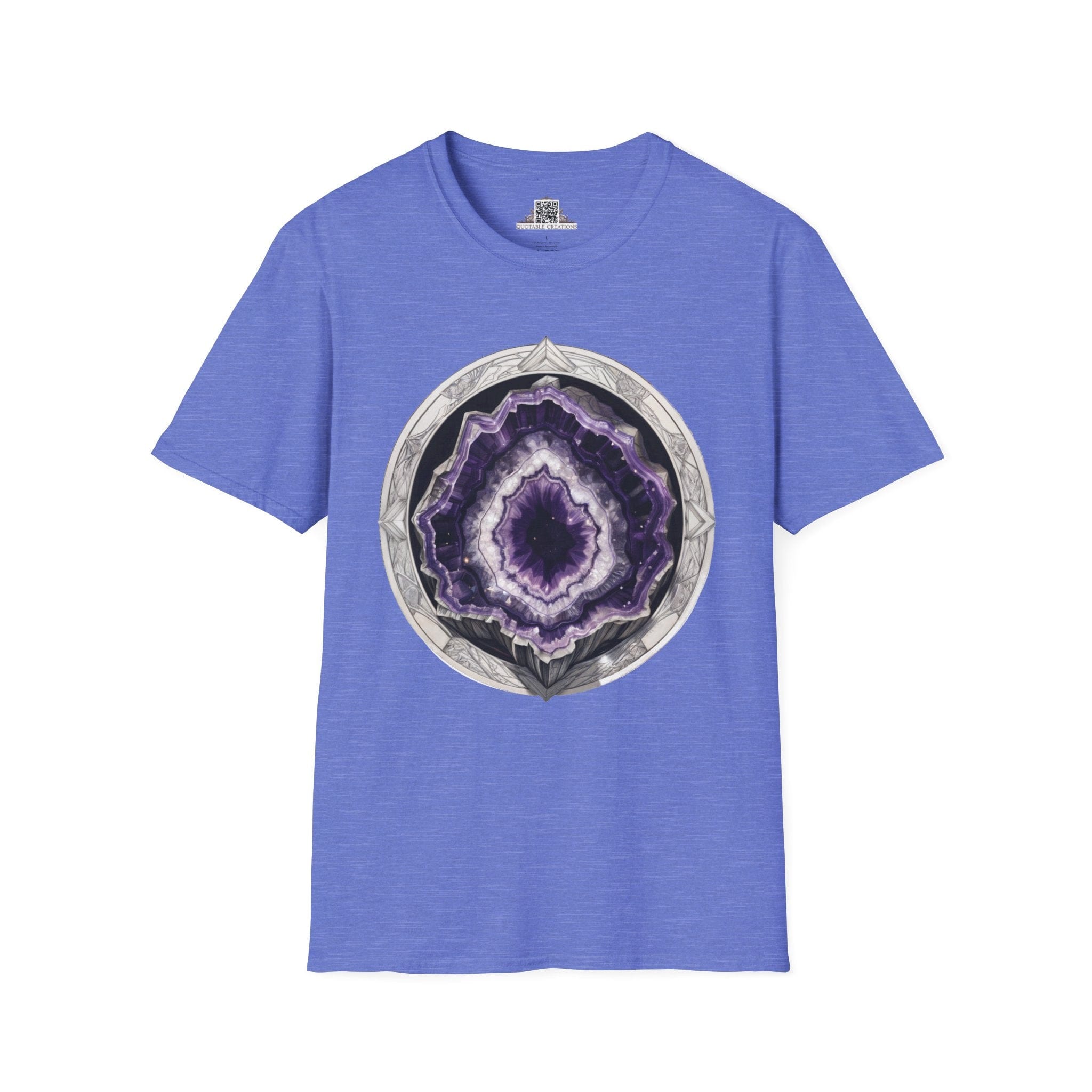Printify T-Shirt XS / Heather Royal Amethyst Crystals Gemstones - T-Shirt
