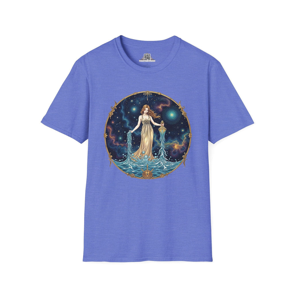 Printify T-Shirt XS / Heather Royal Aquarius Zodiac Astrology - T-Shirt