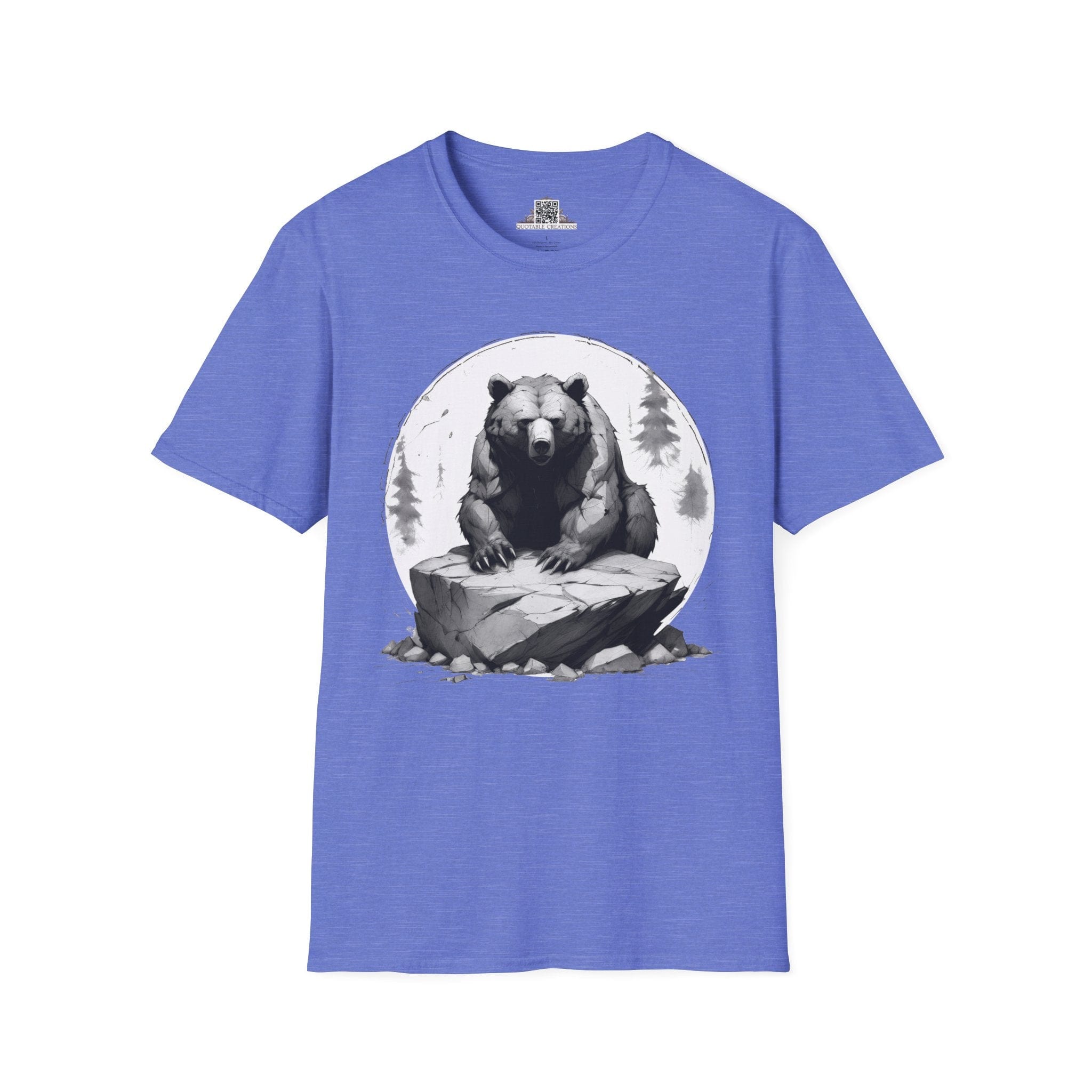 Printify T-Shirt XS / Heather Royal Bear Wild Motivation - Softstyle T-Shirt