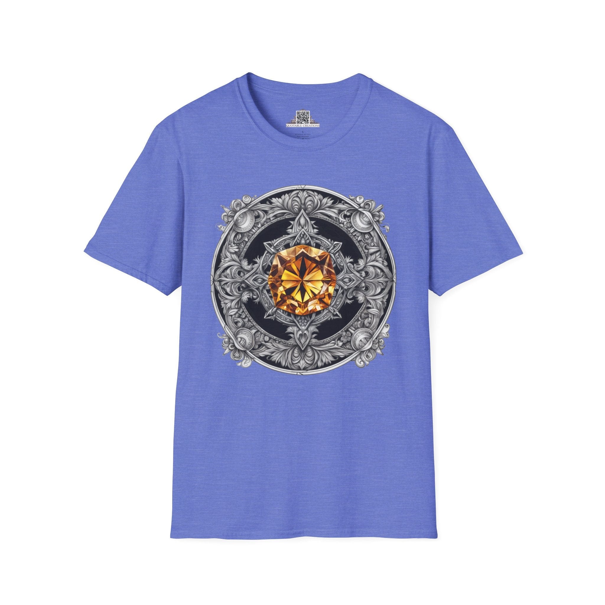 Printify T-Shirt XS / Heather Royal Citrine Crystals Gemstones Unisex T-Shirt