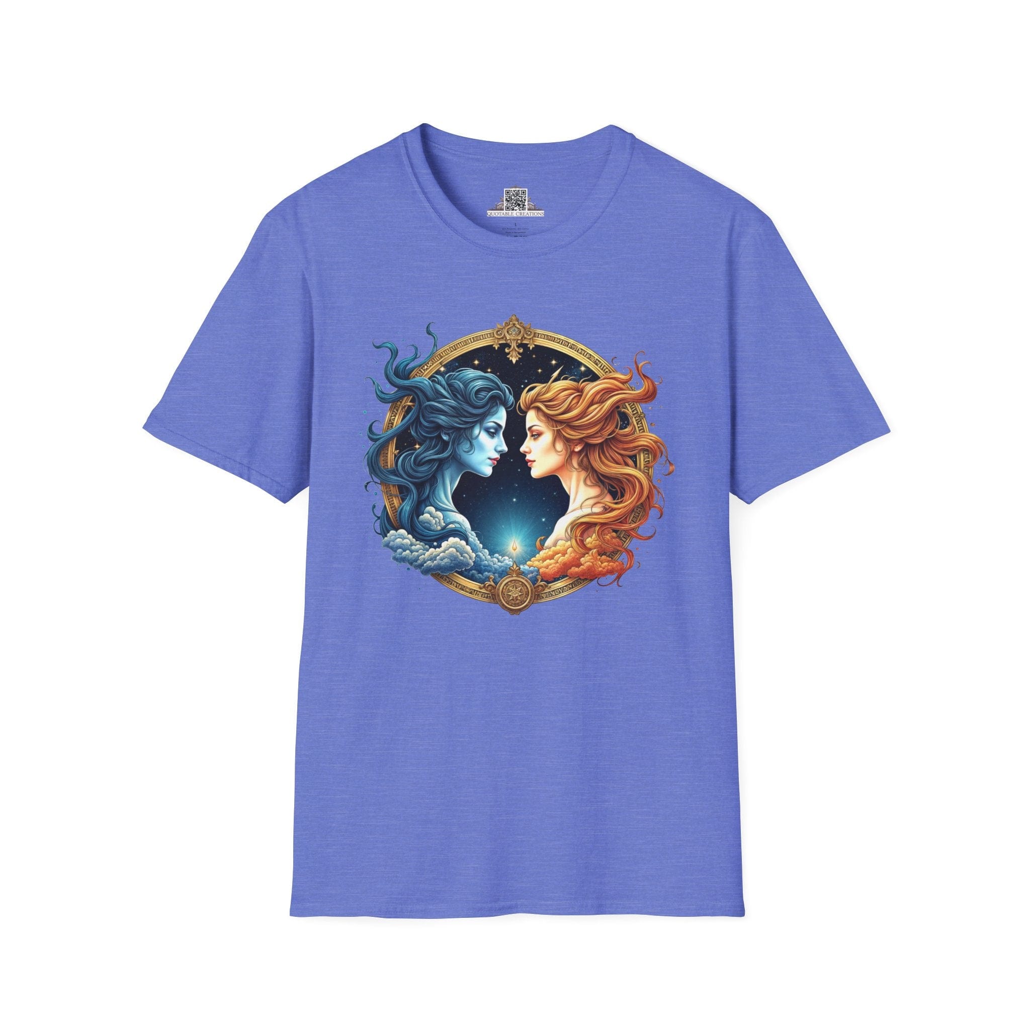 Printify T-Shirt XS / Heather Royal Gemini Zodiac Astrology - T-Shirt