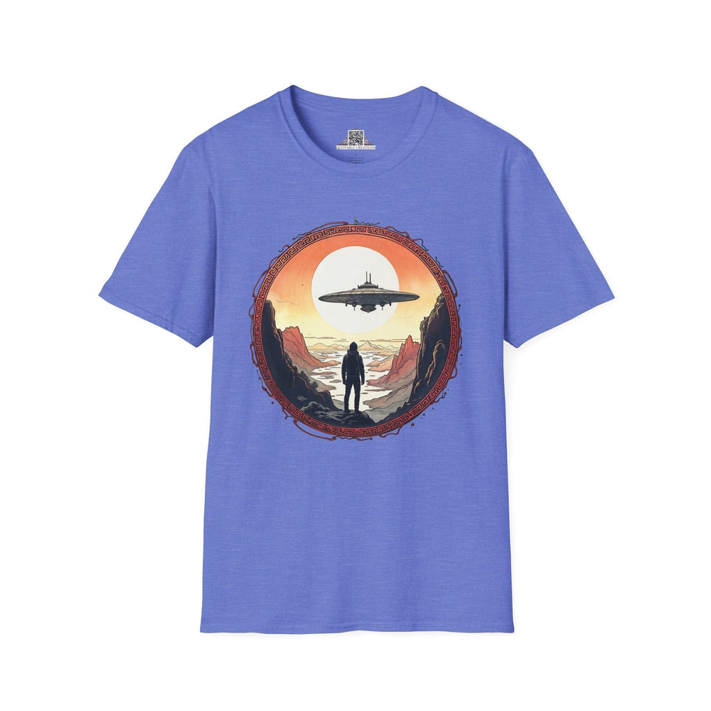 Printify T-Shirt XS / Heather Royal I Believe UFO & Cosmic - T-Shirt