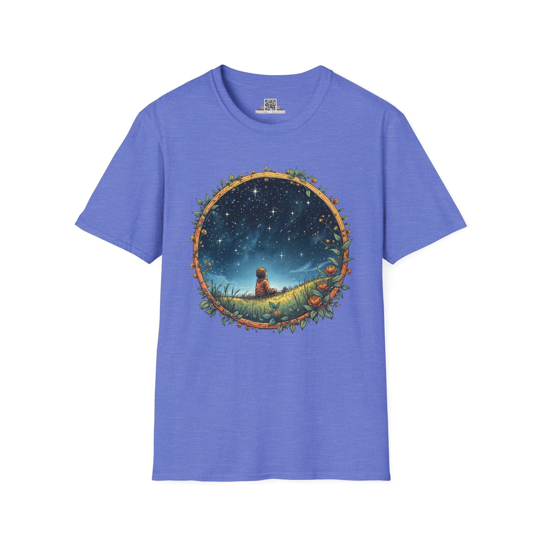 Printify T-Shirt XS / Heather Royal Keep Your Eyes on the Skies UFO & Cosmic - T-Shirt