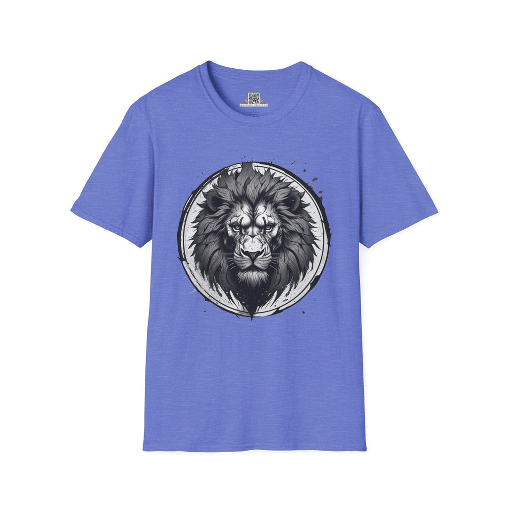 Printify T-Shirt XS / Heather Royal Lion Stare Wild Power - T-Shirt