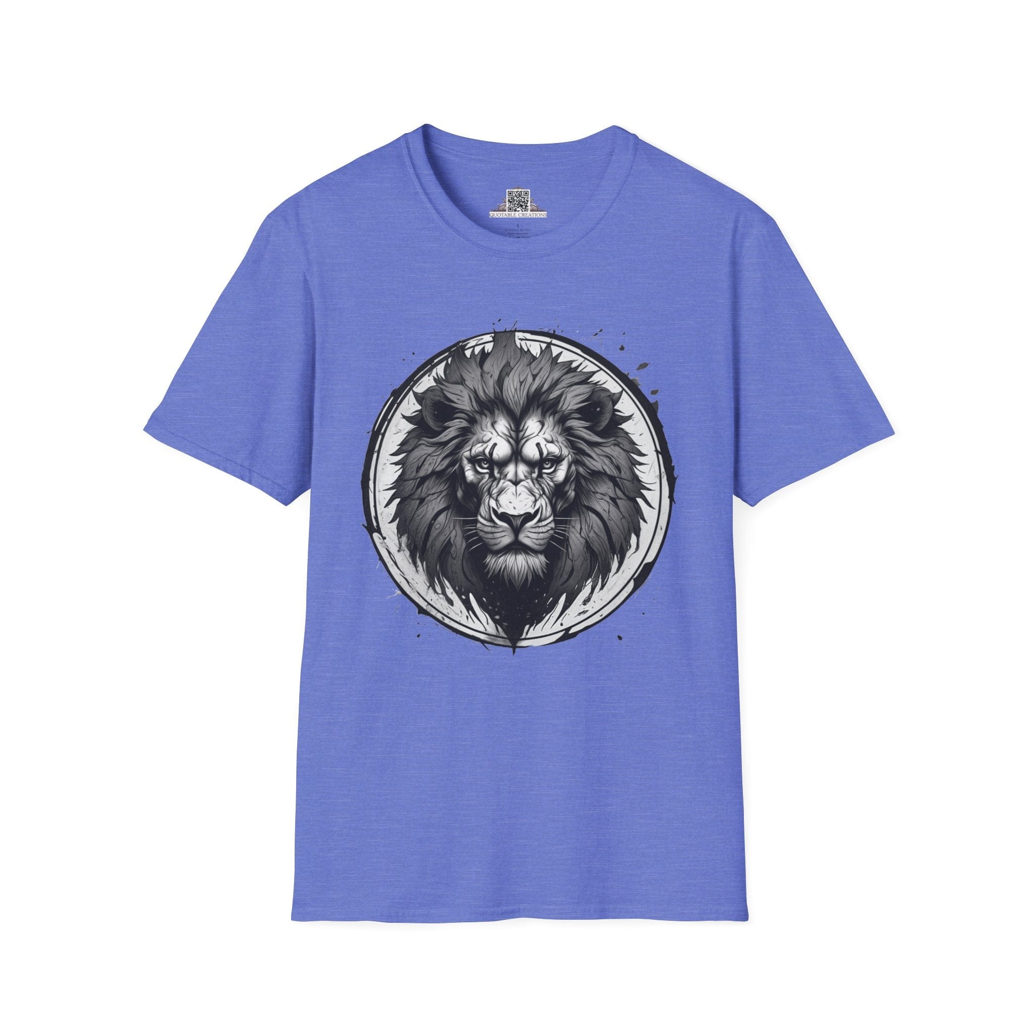 Printify T-Shirt XS / Heather Royal Lion Stare Wild Power - T-Shirt