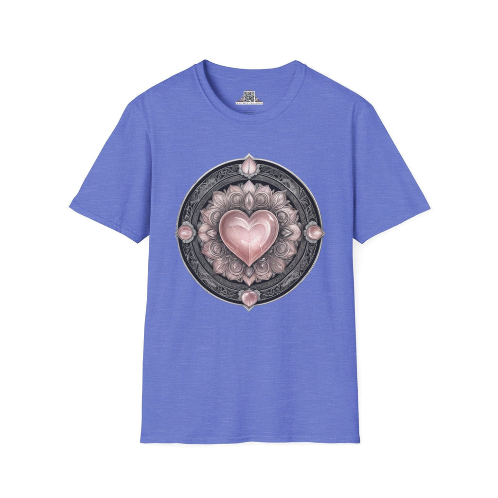 Printify T-Shirt XS / Heather Royal Rose Quartz - Crystals & Gemstones T-Shirt